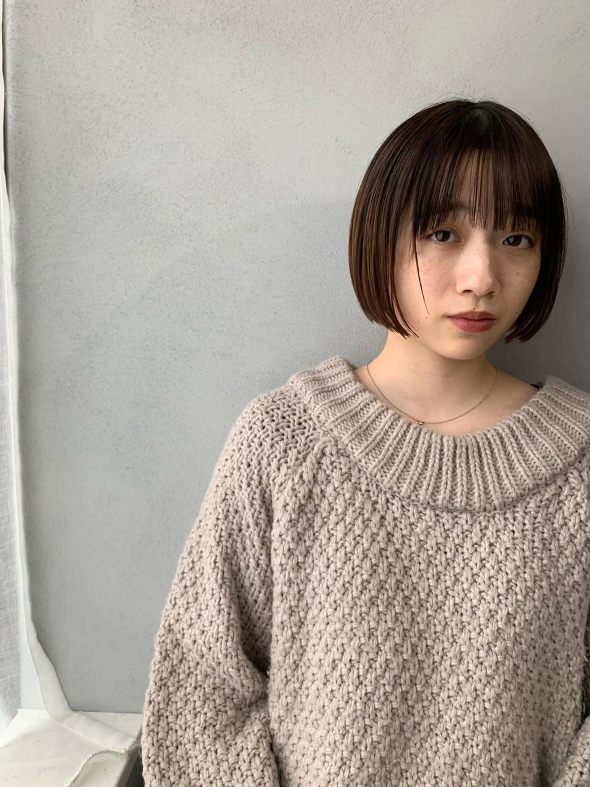 ショート カラー ボブパーマコテ巻き風 パーマNo1深江秀平のヘアスタイル