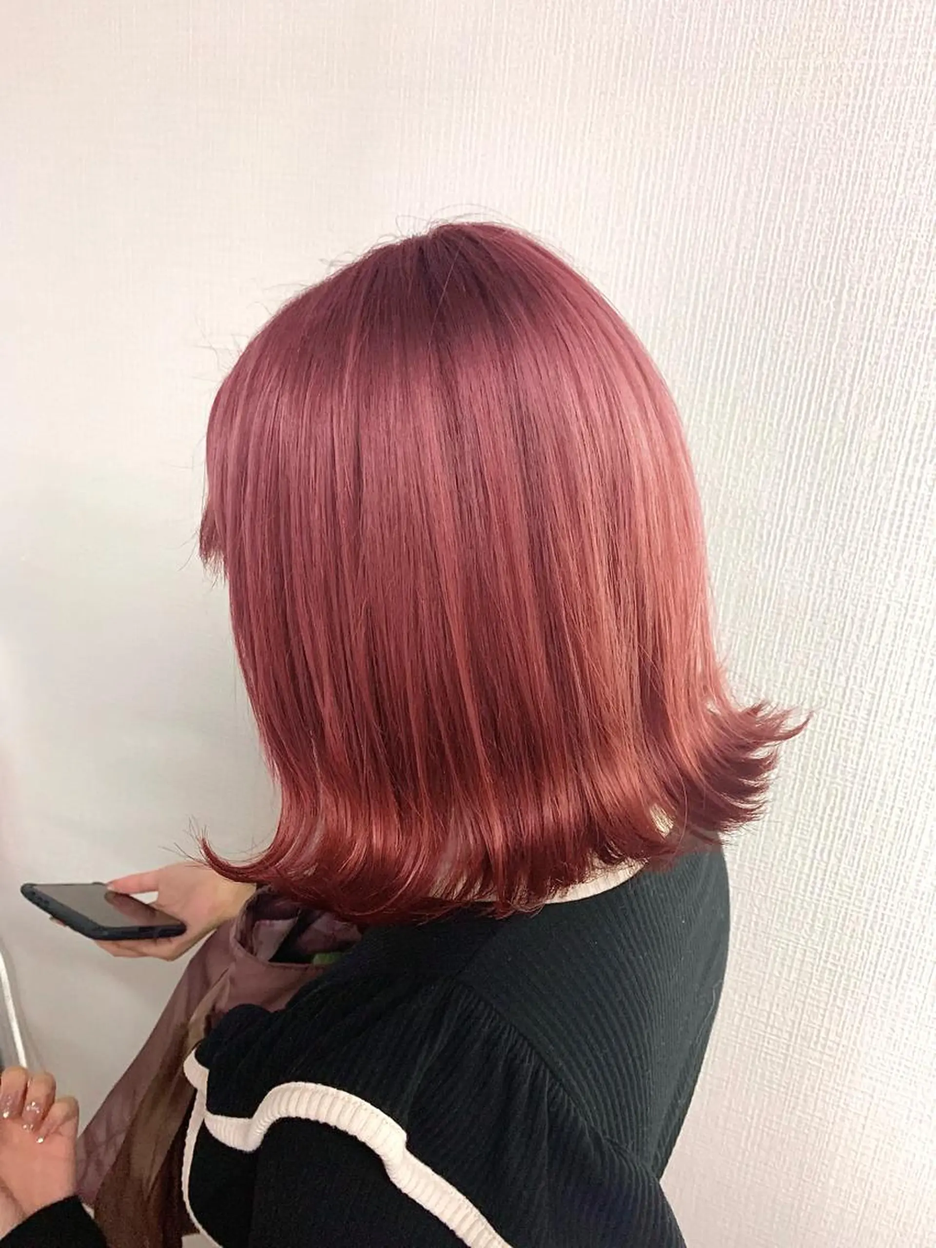 ミディアム カラー ヘアアレンジ ピンクカラー カット ヘアカラー トリートメント RAIA💎ケア ブリーチ&パーマ💎のヘアスタイル