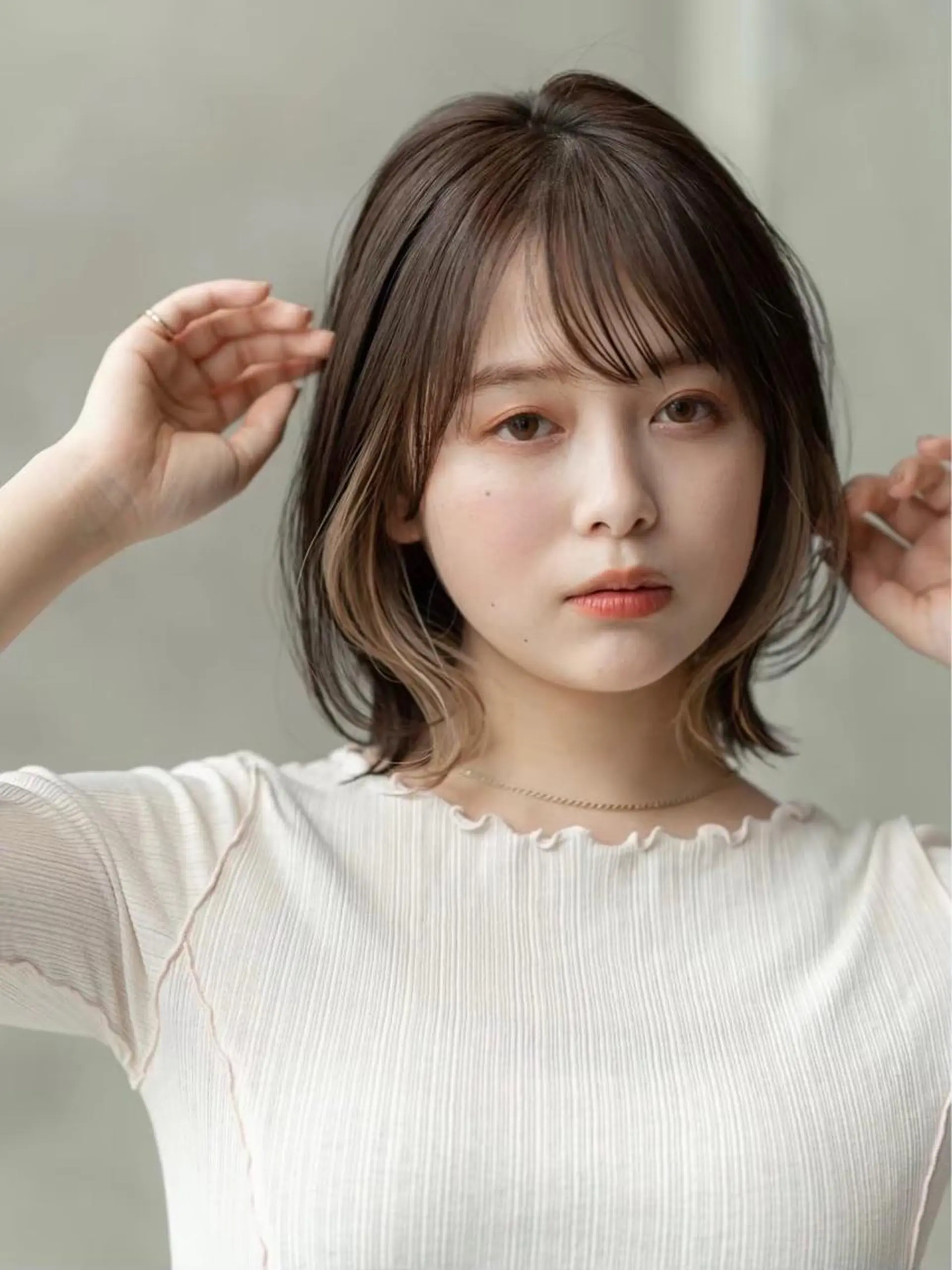 ミディアム カラー 韓国レイヤー🇰🇷 韓国研修◎渋谷カイトのヘアスタイル