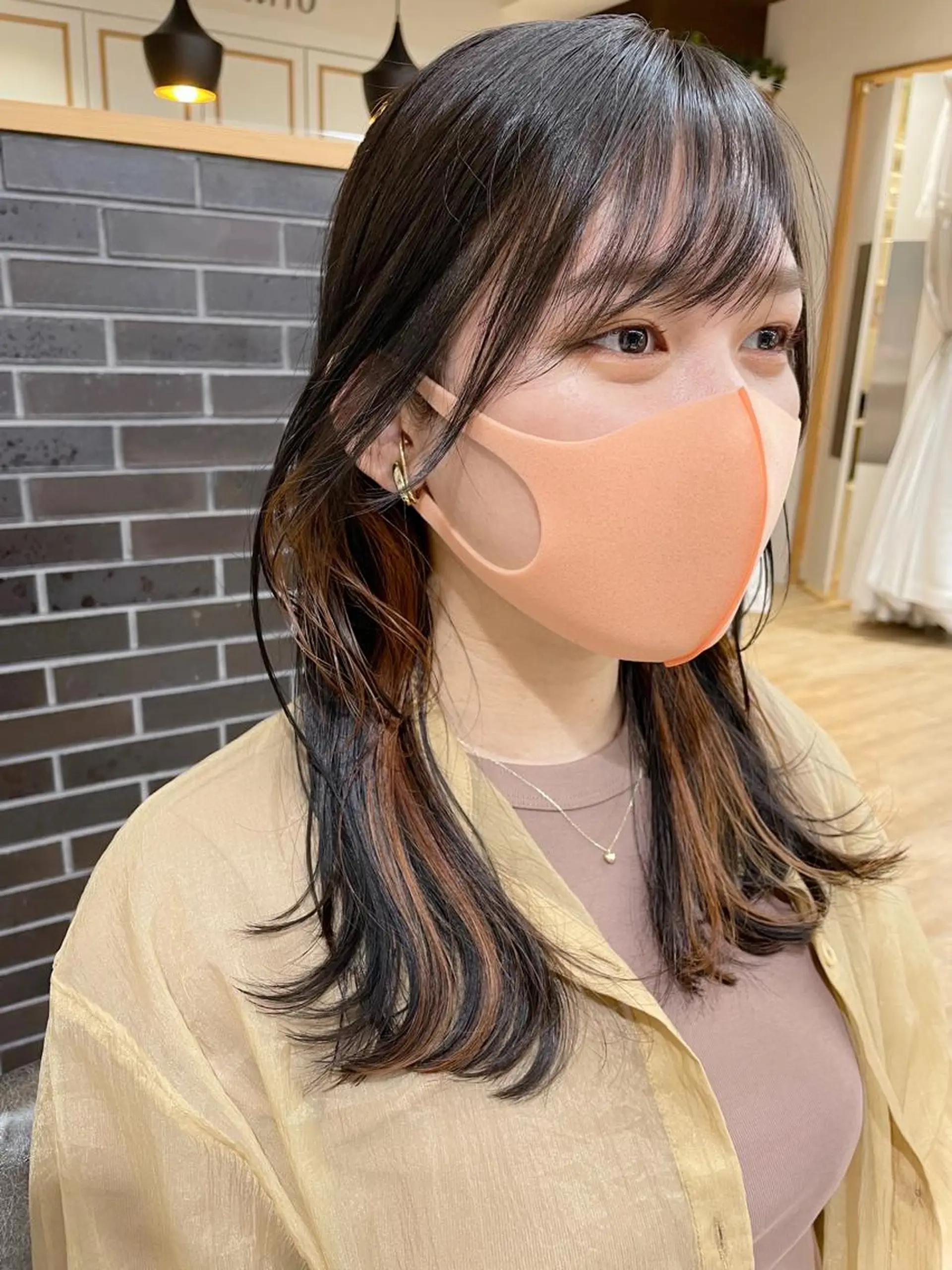 セミロング カラー 🤎ベージュカラー 🐶メンズパーマのヘアスタイル