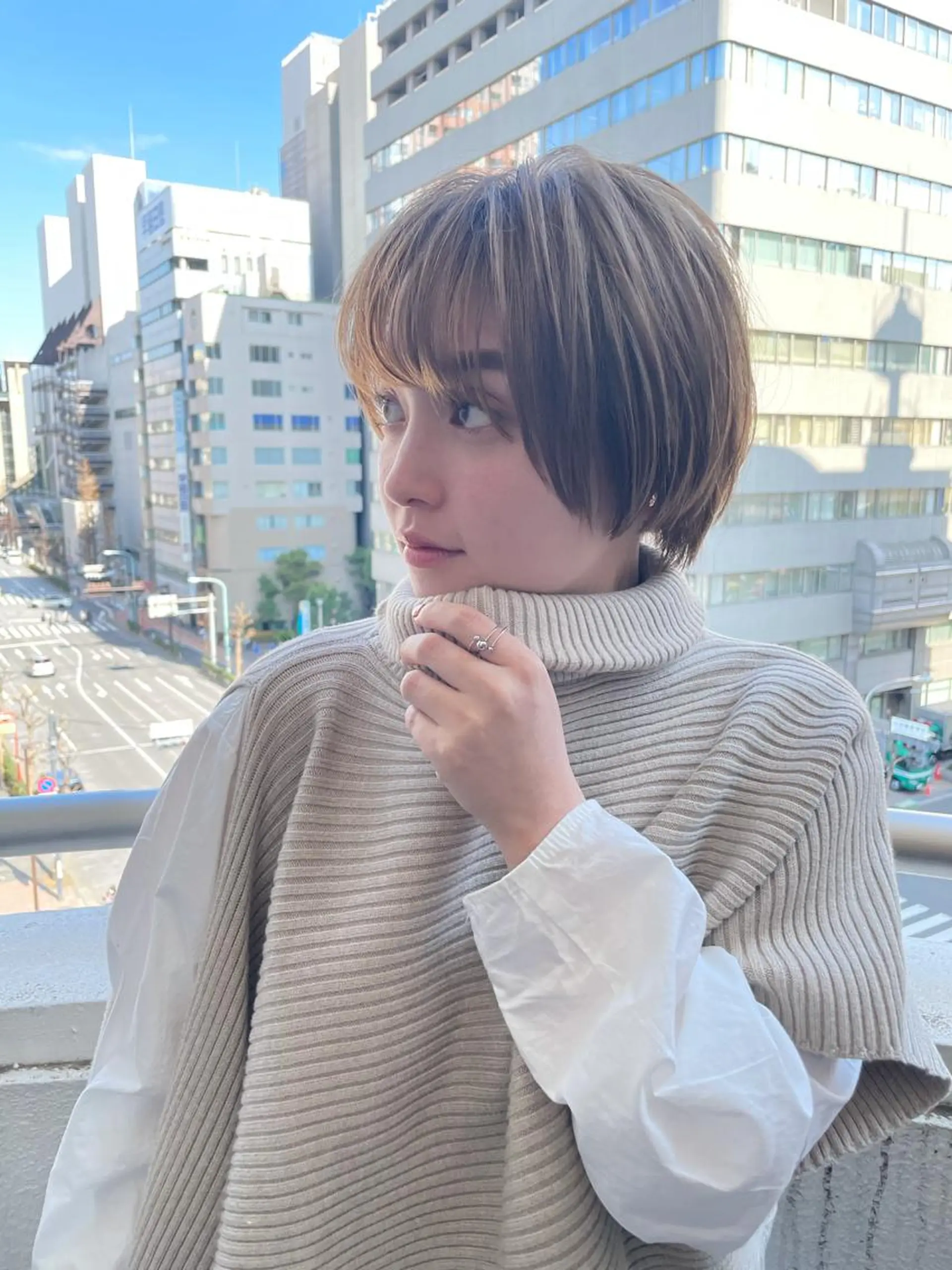 ショート カット トリートメント 縮毛/ショート/ ボブ/レイヤー/小原のヘアスタイル