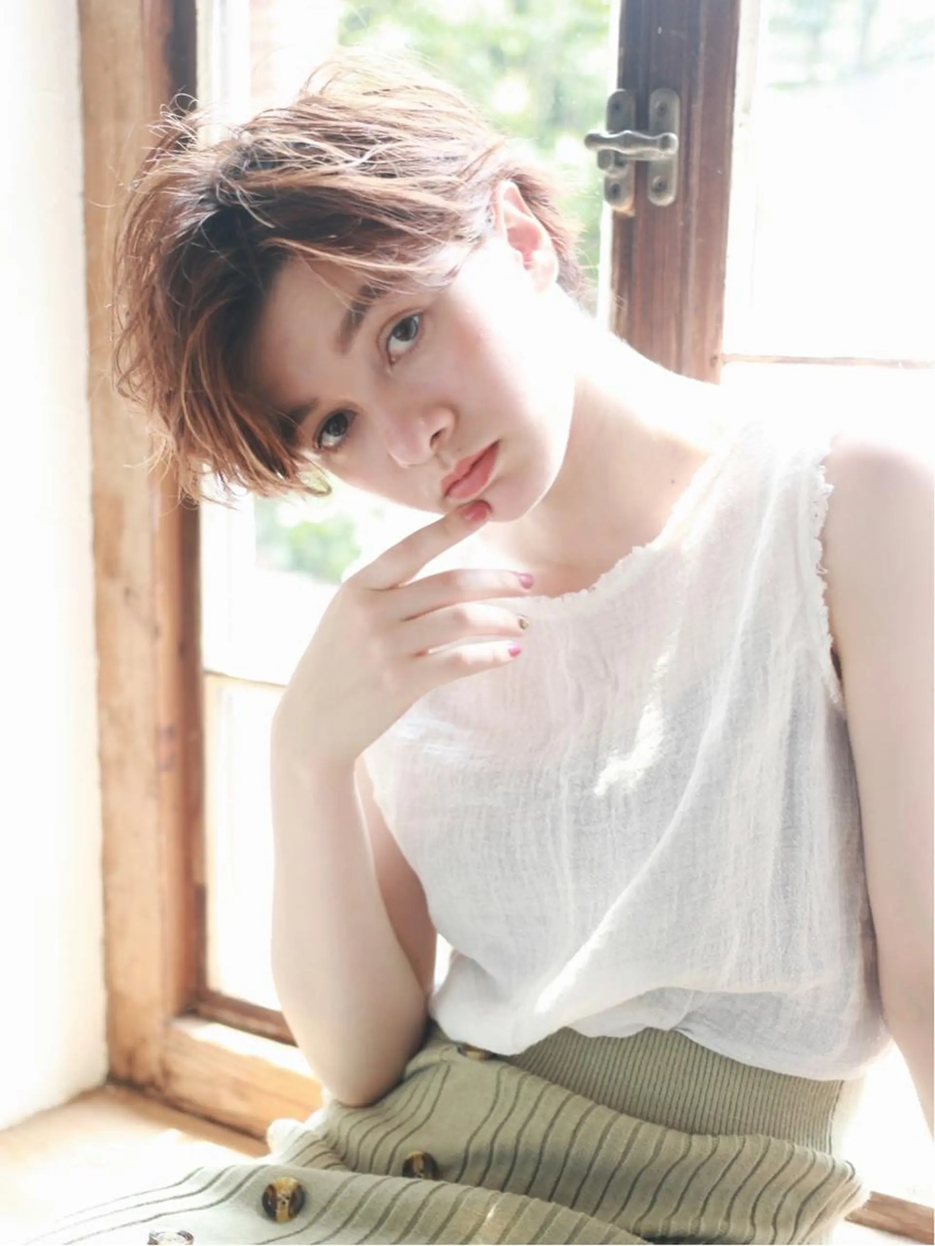 ショート ボブ ショートヘア カット ヘアカラー アンブレラカラー💫 フェイスフレーミングのヘアスタイル