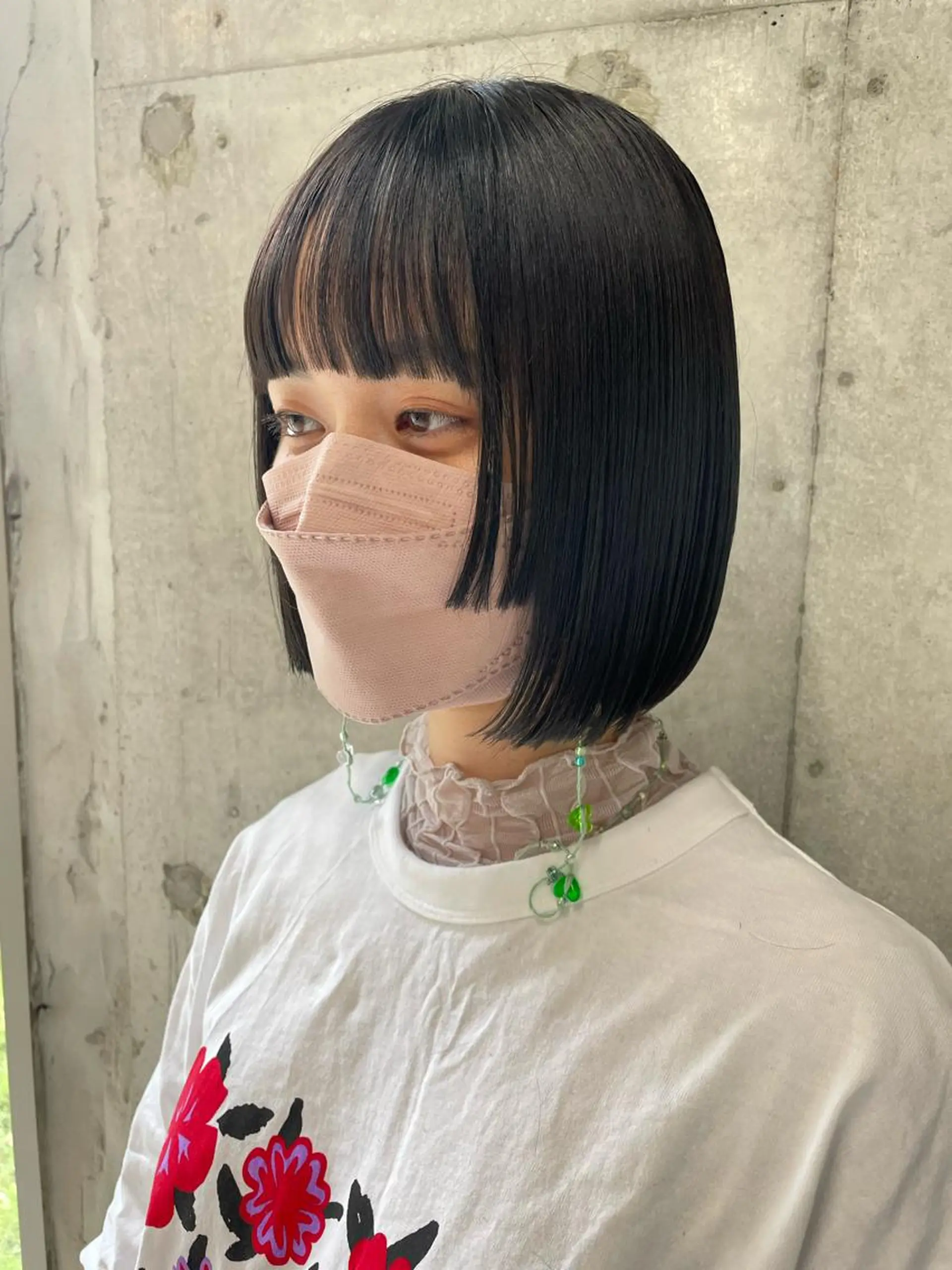 ミディアム カラー カット ヘアカラー 女性に人気♪ はやしほのかのヘアスタイル