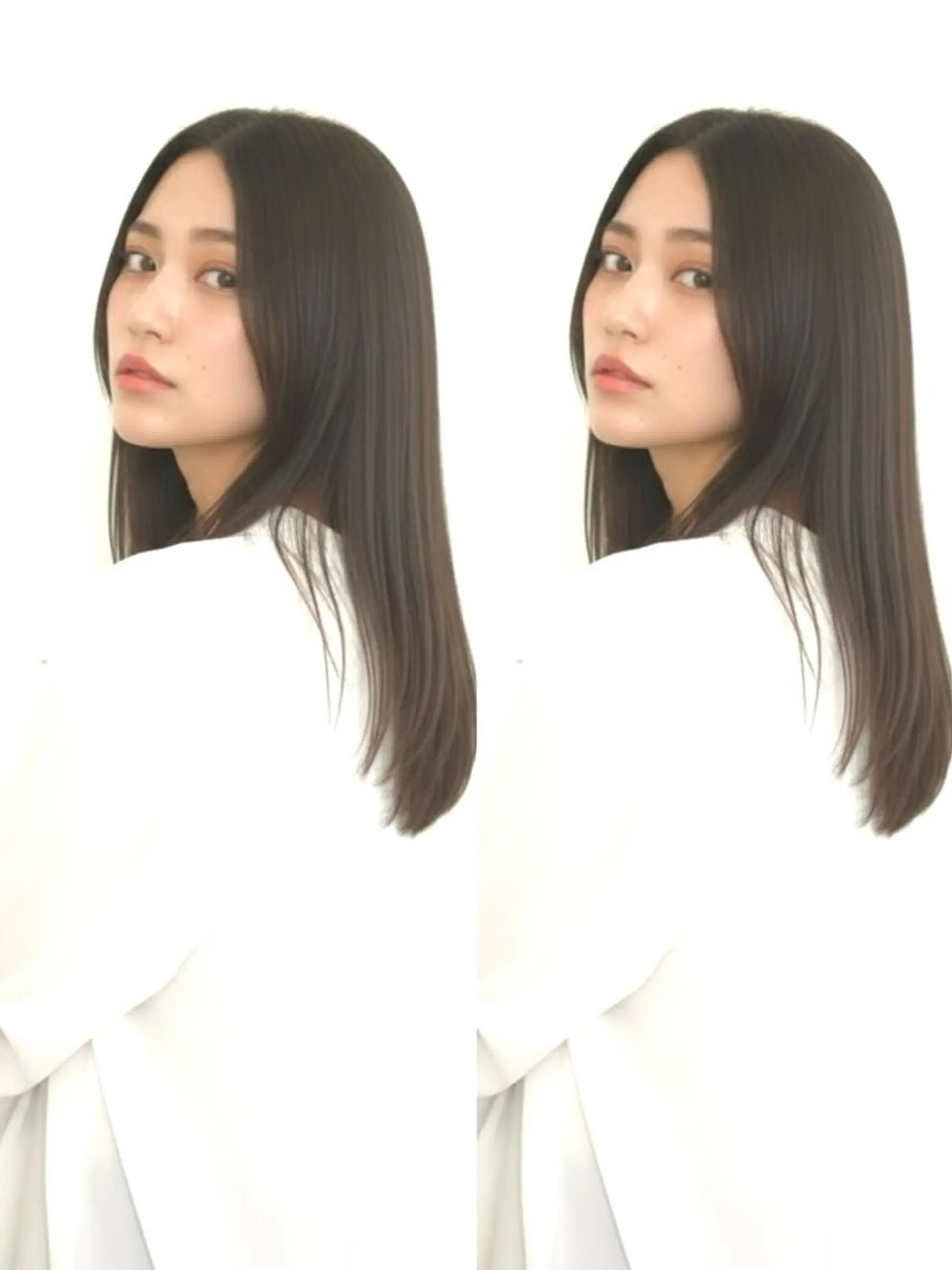 セミロング 🪞Kana｜透明感 カラー × 髪質改善のヘアスタイル