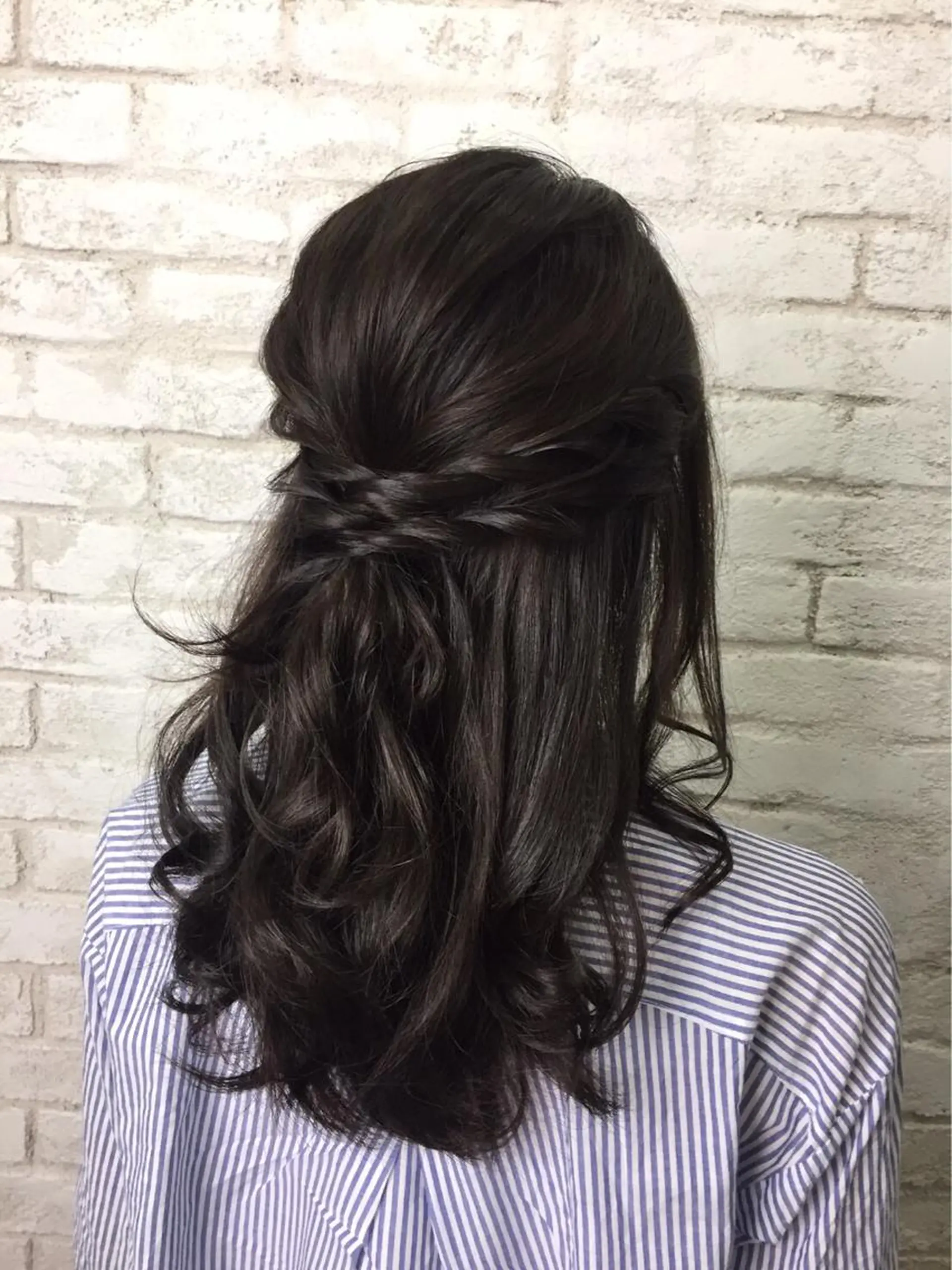 セミロング カラー パーマ ヘアアレンジ 韓国ヘア✨グレージュ カラーasamiのヘアスタイル