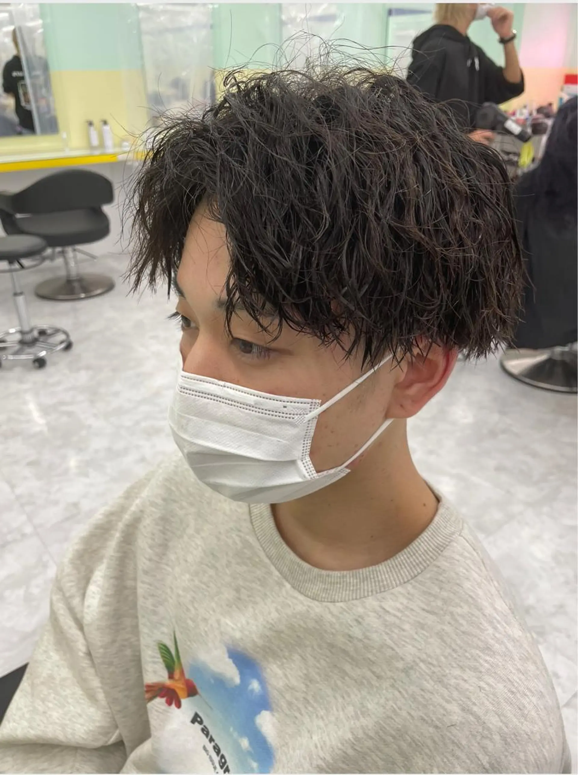 メンズ カット 横浜メンズパーマ🔥 大野賢人のヘアスタイル