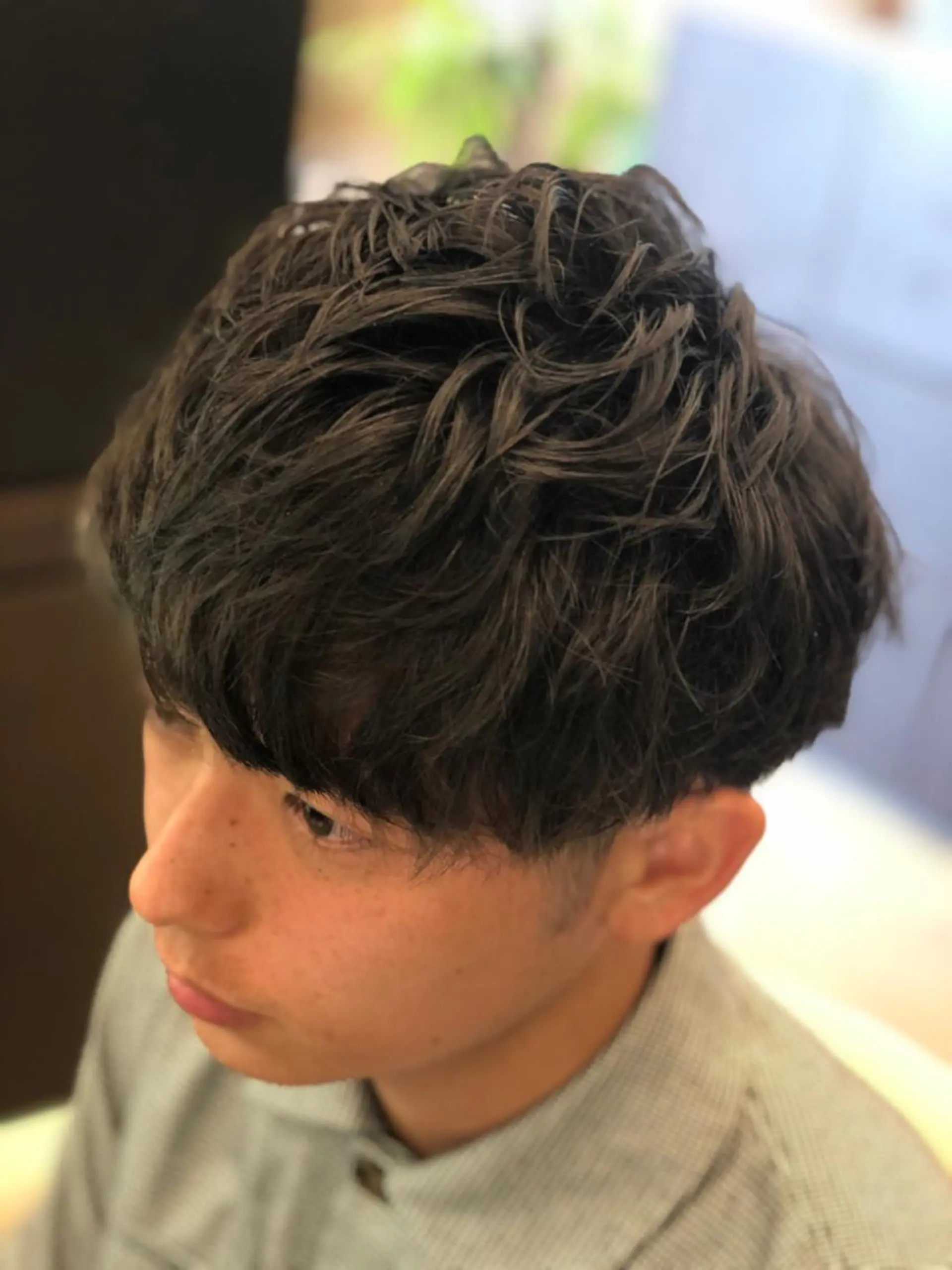 メンズ マッシュ メンズパーマ 佐伯 凌太郎のヘアスタイル