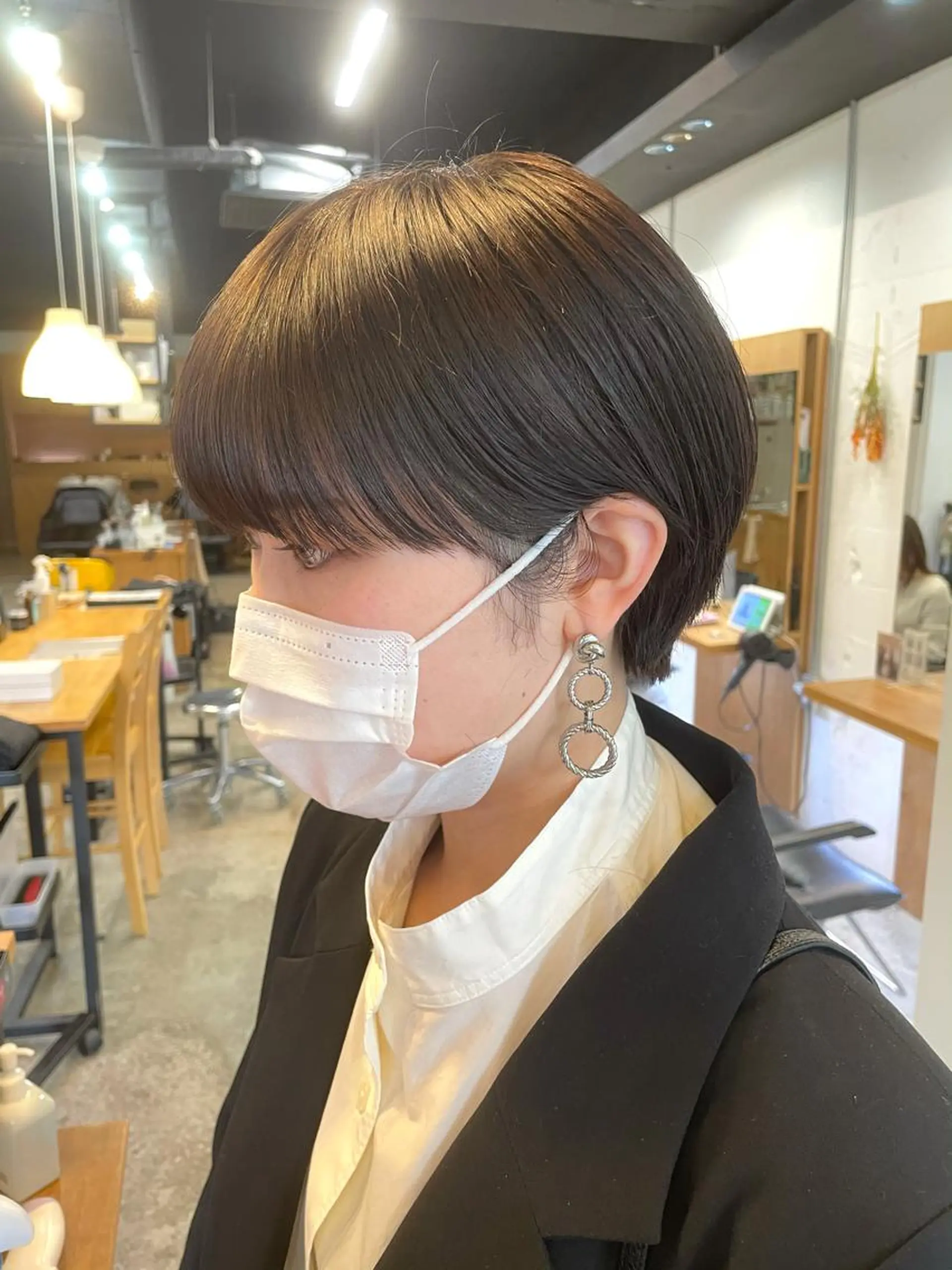 ショート カラー カット ヘアカラー トリートメント 🌿レイヤーボブ/パ ーマ🌿　木梨健太のヘアスタイル