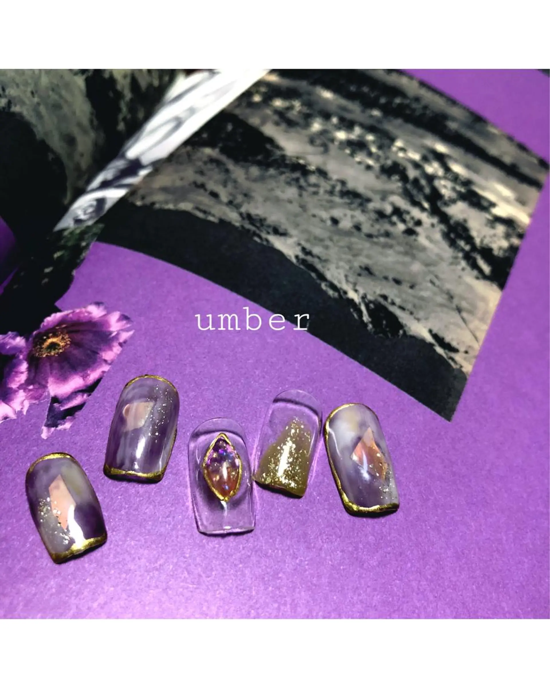 ネイル ハンドネイル umber 三茶1分のネイルデザイン