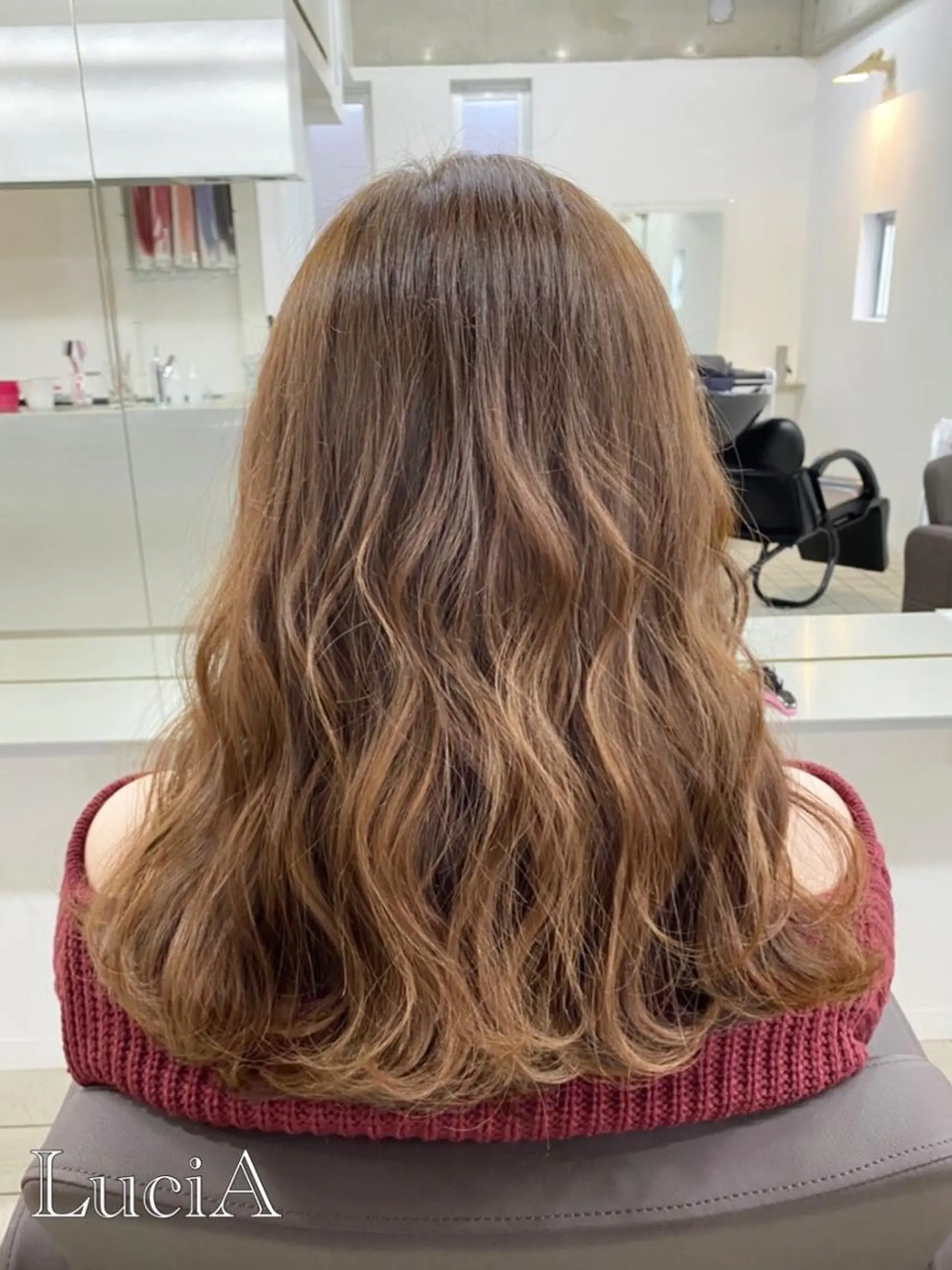 ロング カラー ヘアアレンジ トリートメント LuciA/エクステ カラーのヘアスタイル