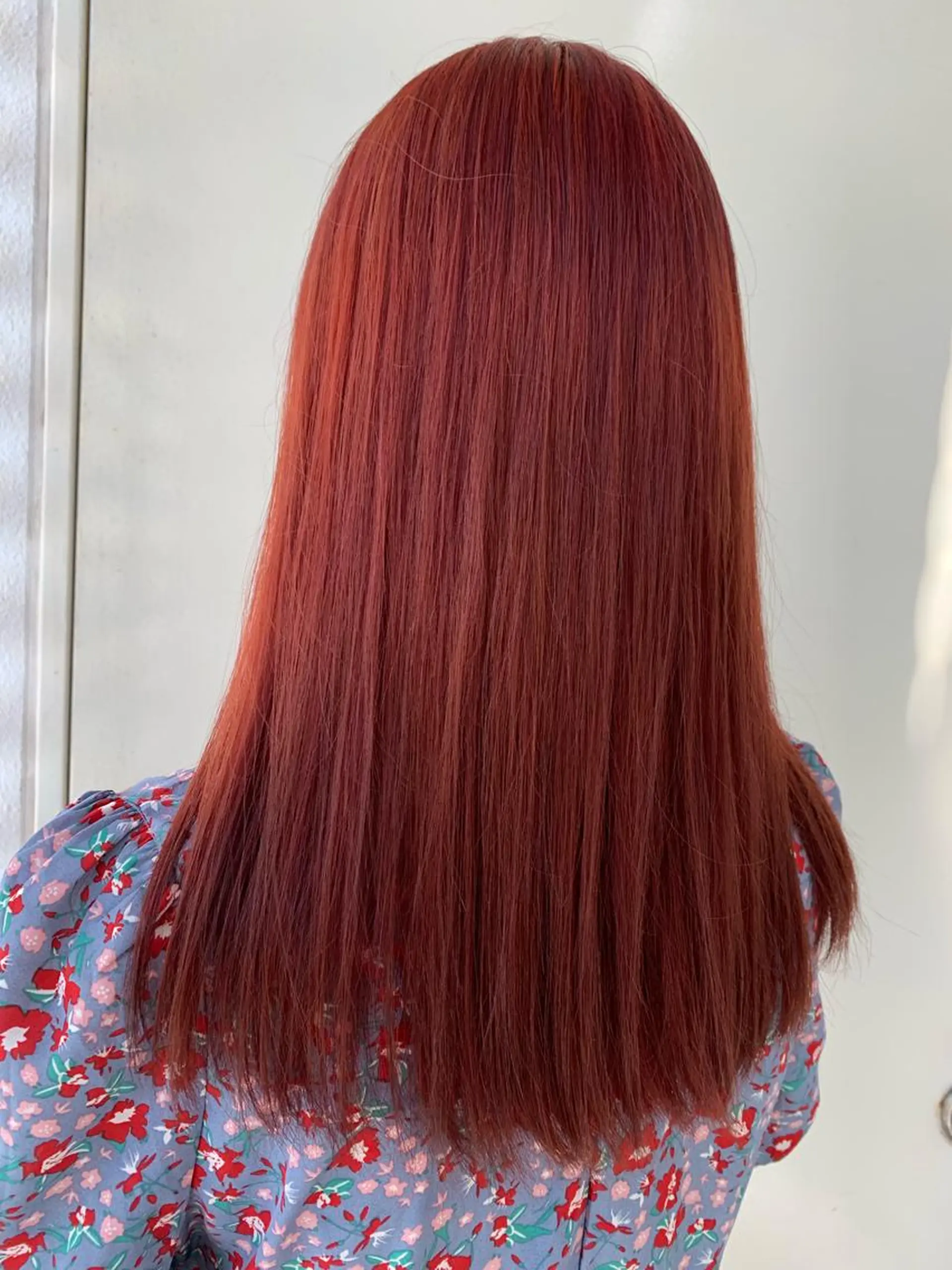 ロング カラー レッドカラー kei/透明感カラー /ベージュ/髪質改善のヘアスタイル