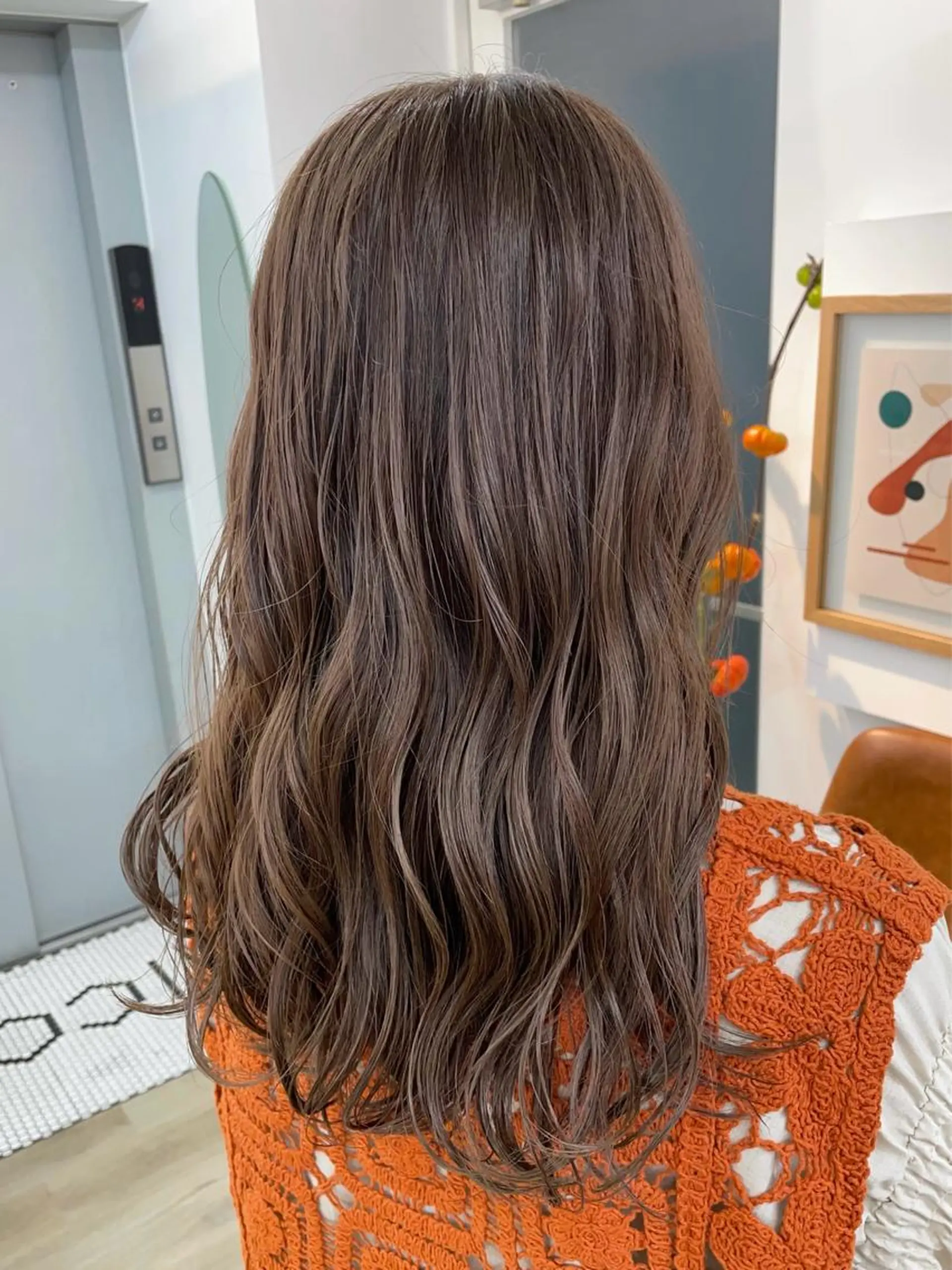 セミロング ヘアカラー トリートメント 🌼たけや みのり🌿のヘアスタイル