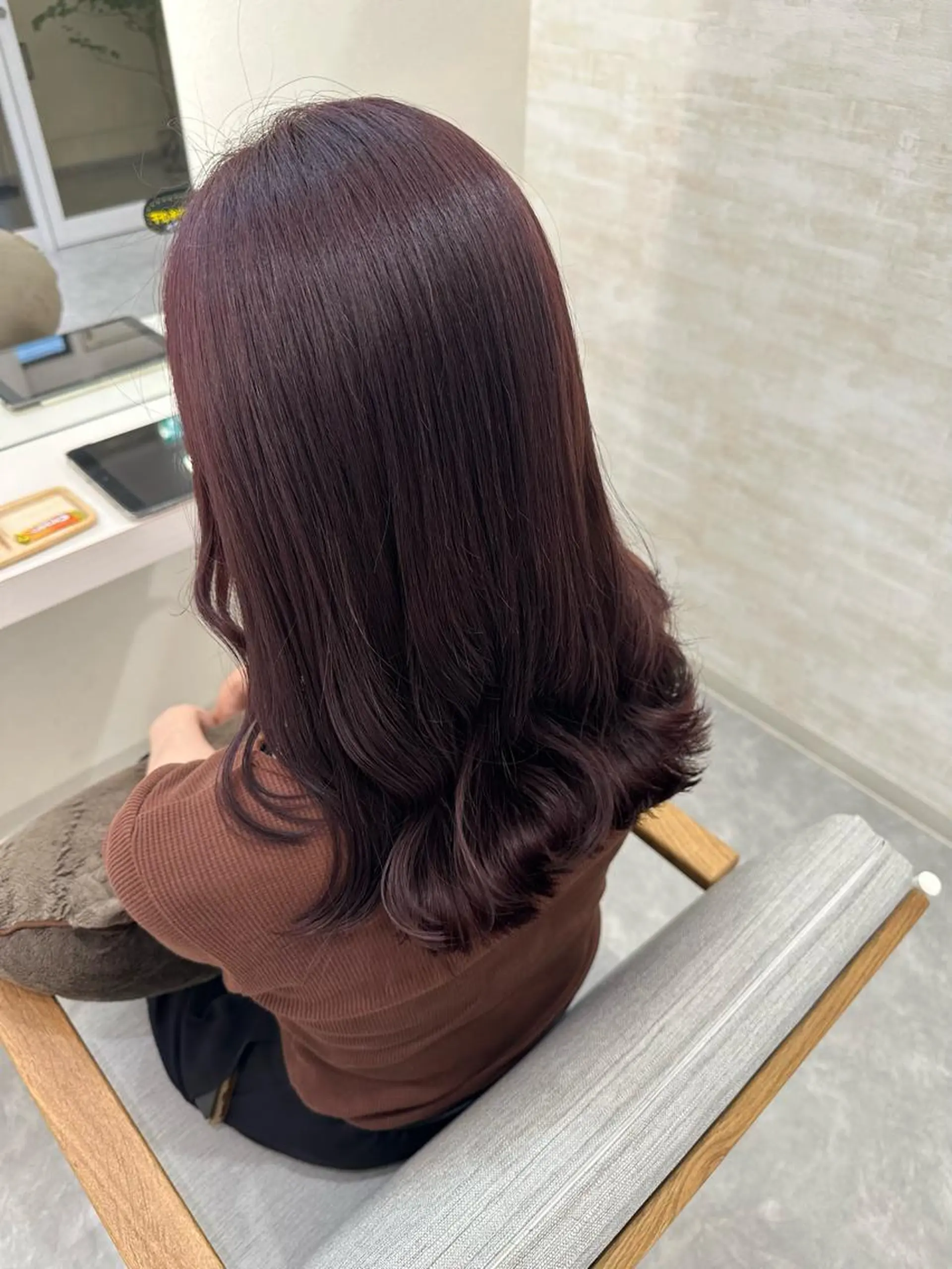 セミロング ヘアカラー トリートメント 髪質改善&ヘアケア 永山若奈のヘアスタイル