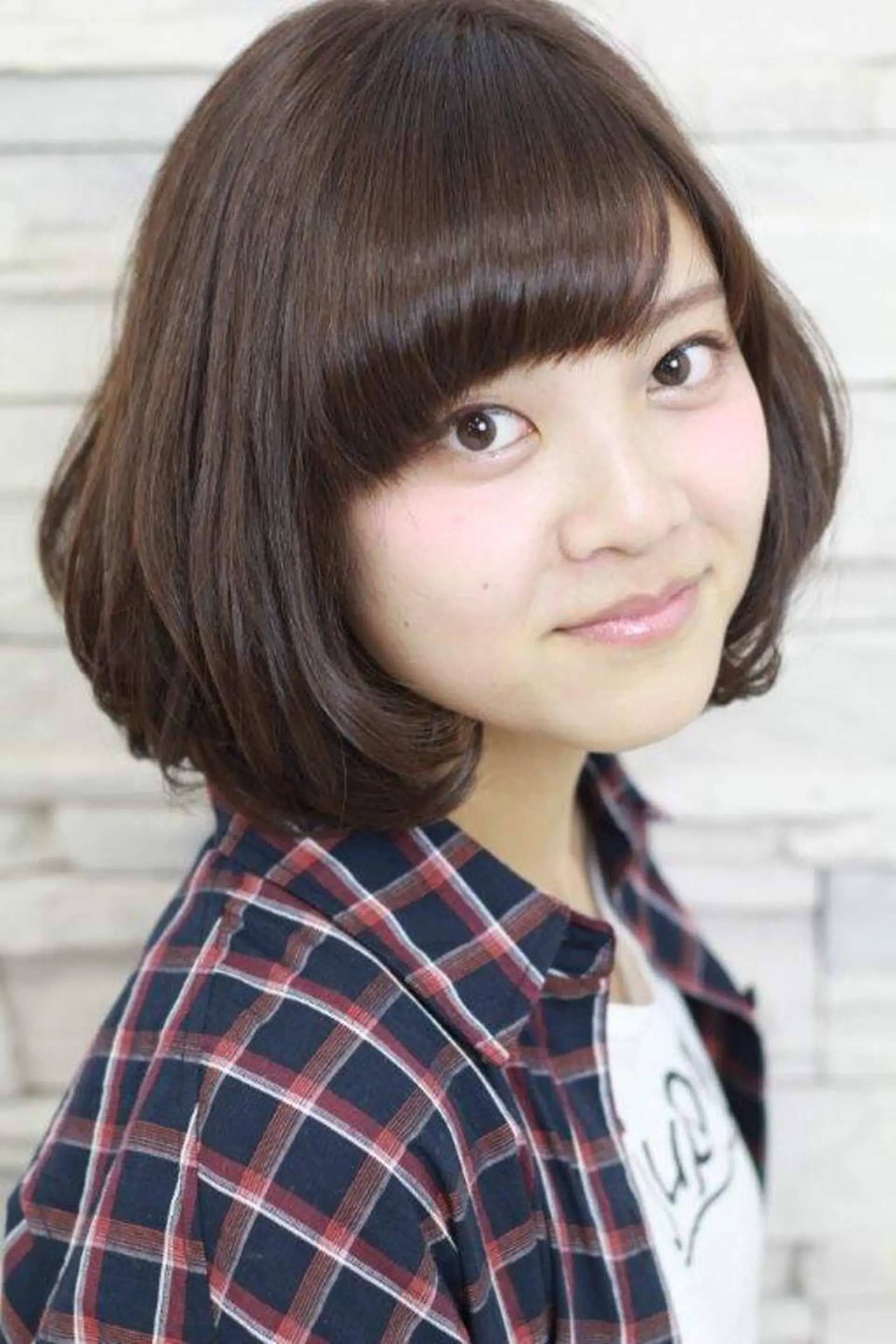 ショート アッシュ アッシュブラウン ボブ 縮毛/レイヤー 韓国/橋口のヘアスタイル