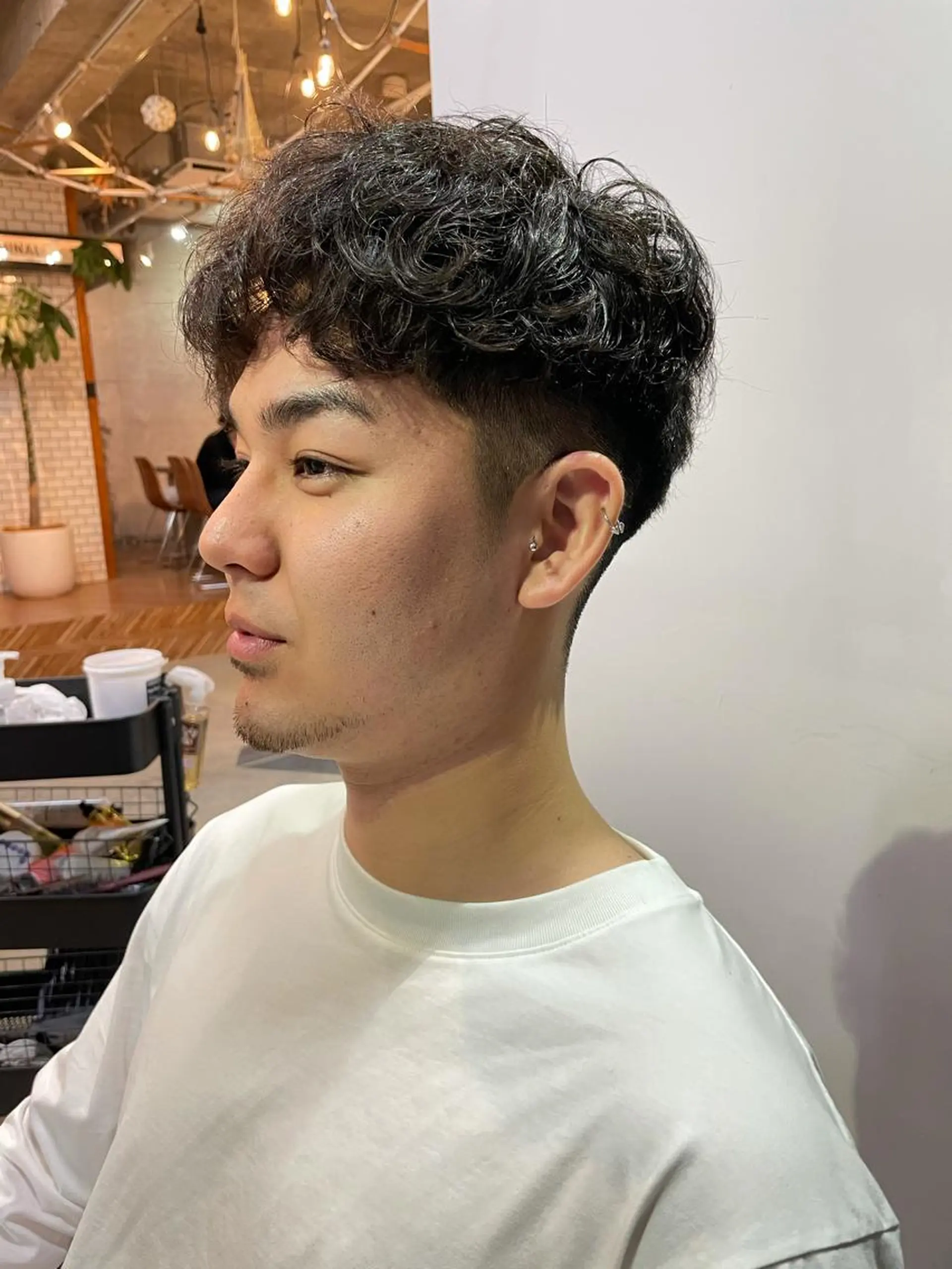 ショート パーマ メンズ カット パーマ 山下 皐介のヘアスタイル