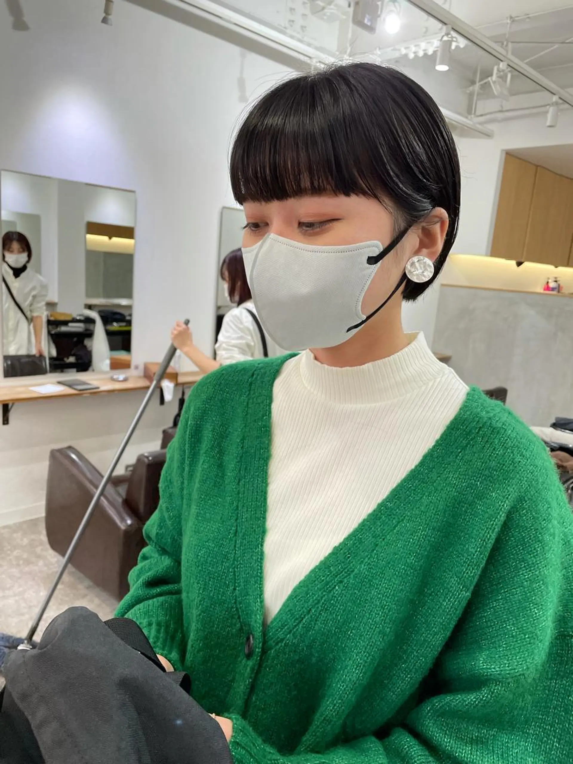 ショート カラー ボブ ワイドバング カット トリートメント パーマ/透明感カラー /ボブ/吉田一生のヘアスタイル