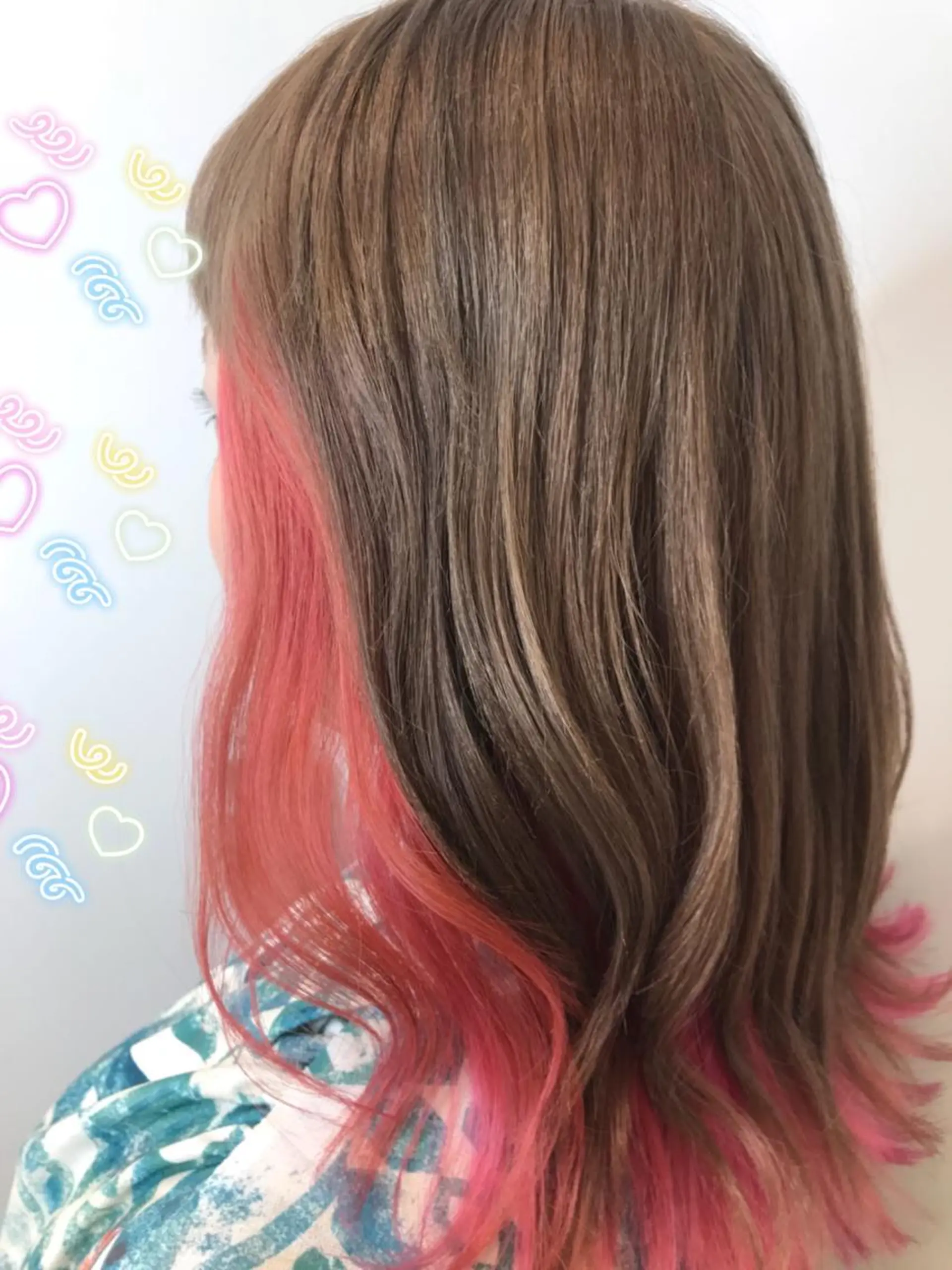 ミディアム カラー ピンクカラー EMANON新宿東口所属・新宿駅近♡個室 ♡関口三都季🌜のヘアスタイル