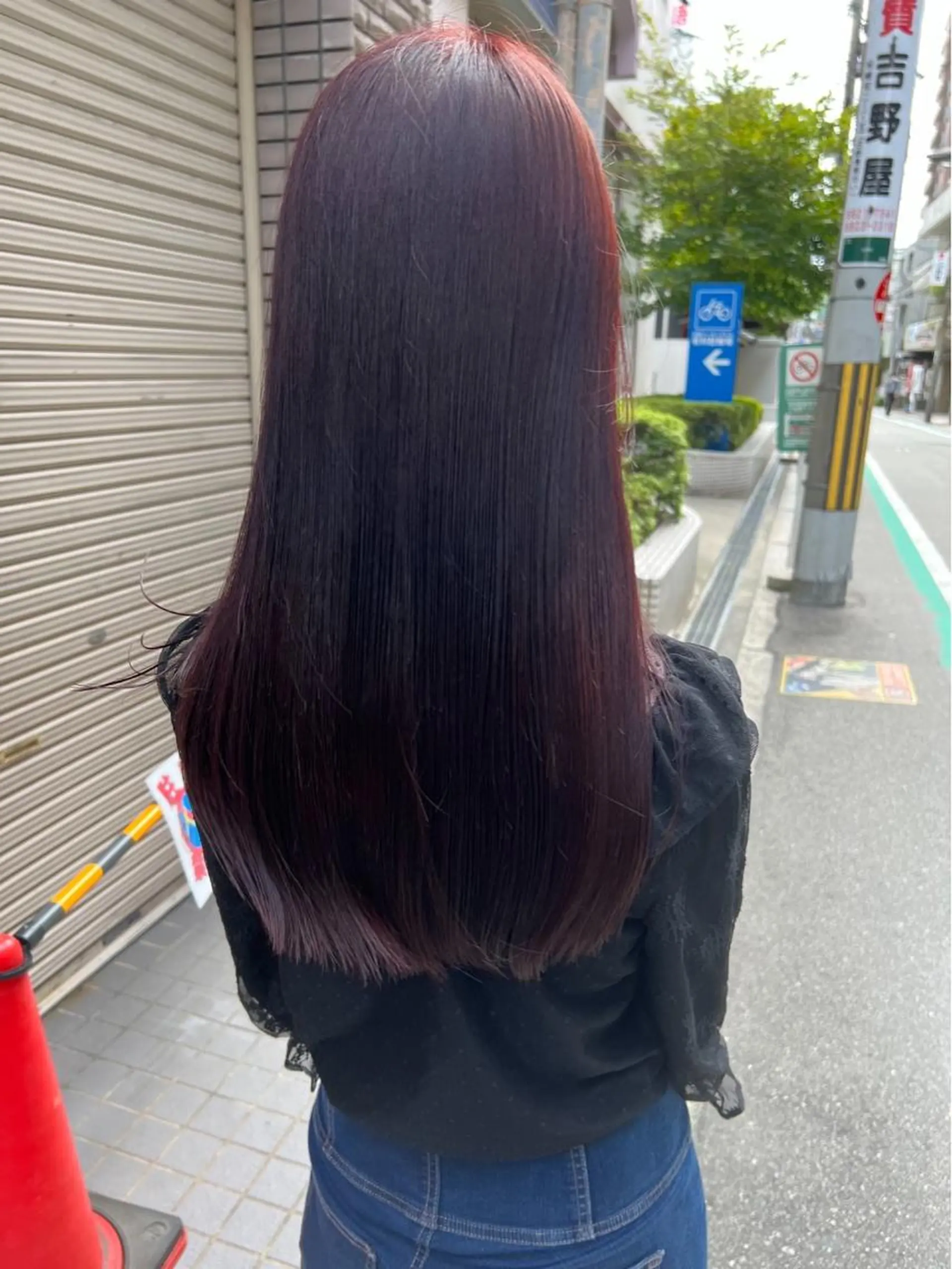 ロング カラー 髪質改善 カット ヘアカラー リルウヘアー 天王寺のヘアスタイル