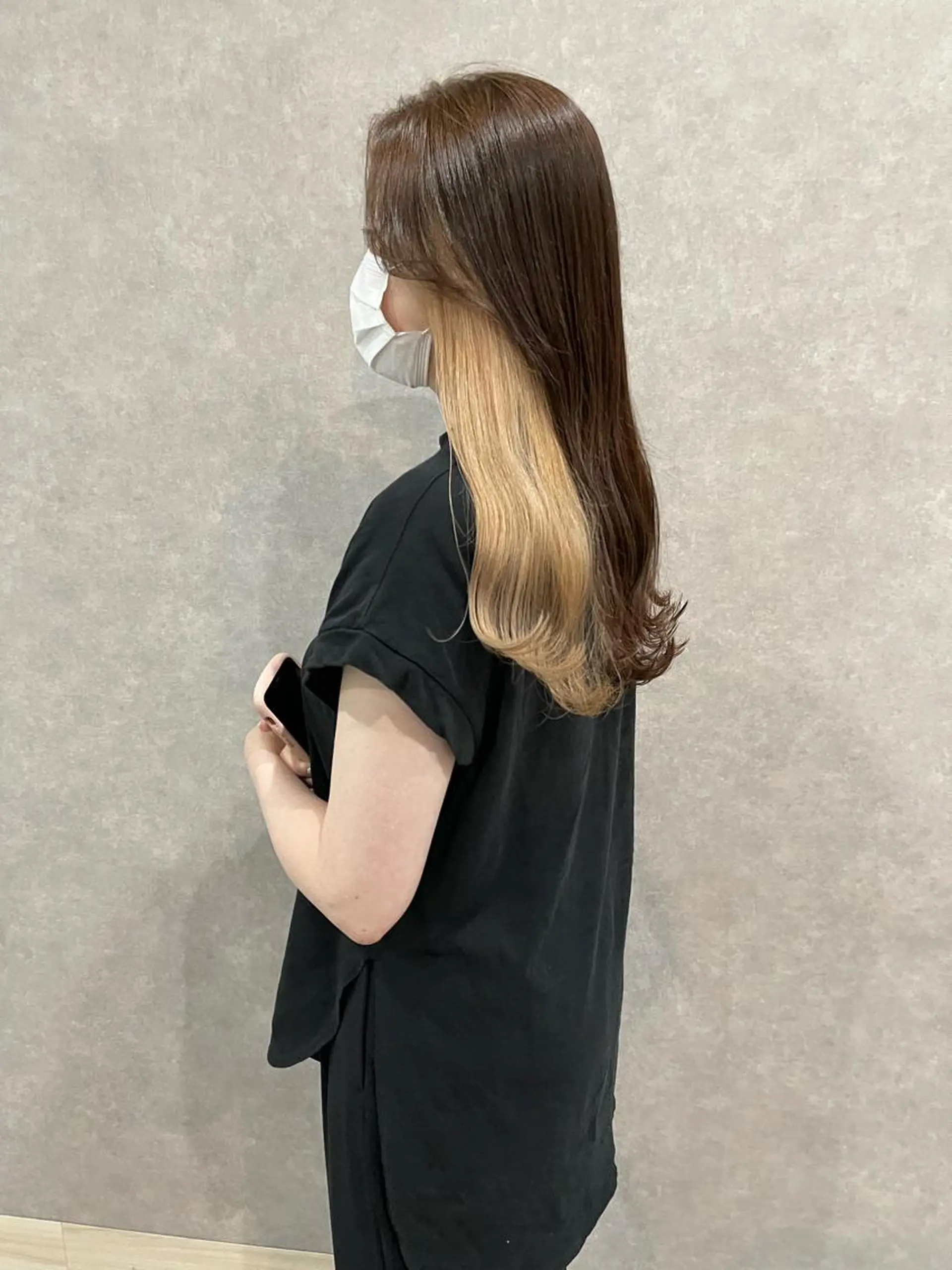 セミロング カラー カット ヘアカラー トリートメント mood tatemachiのヘアスタイル