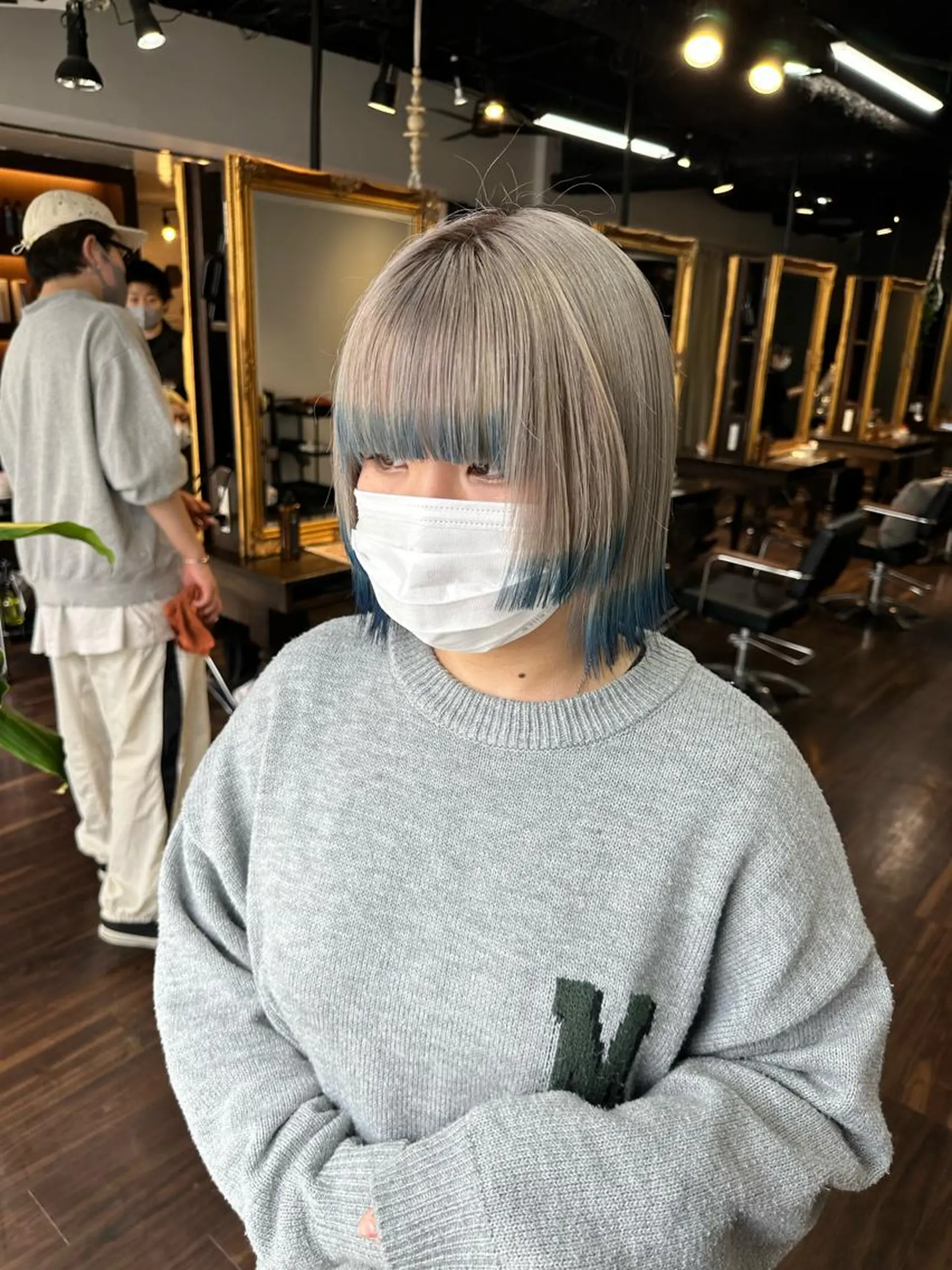 ショート 韓国風カラー 顔まわりレイヤー 顔周りカット 髪質改善 韓国風ヘア ワンホンヘア ケラチン/Kaitoのヘアスタイル