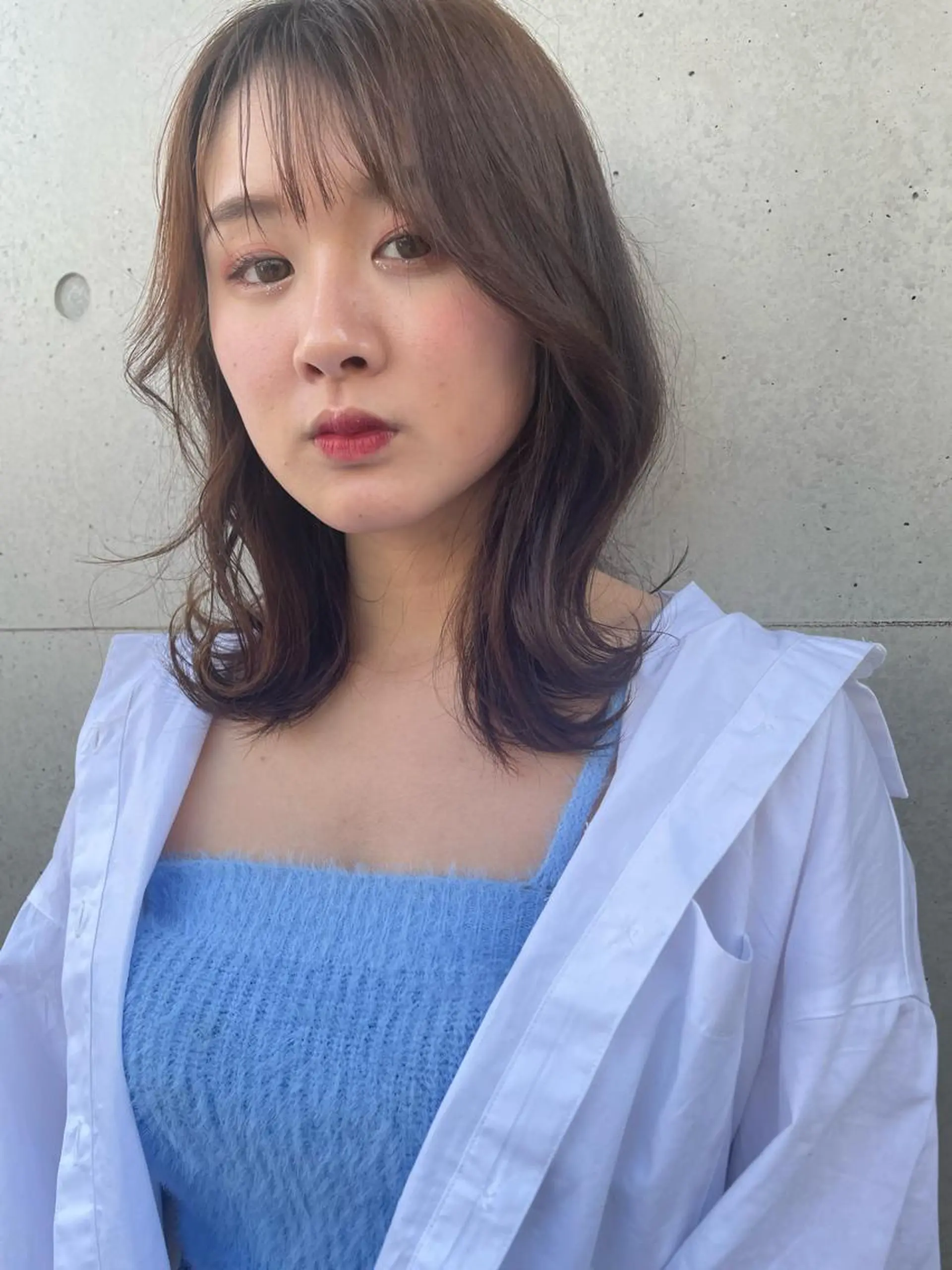 ミディアム カラー 韓国風ヘア カット ヘアカラー トリートメント 韓国ヘア🦋 MIYUのヘアスタイル