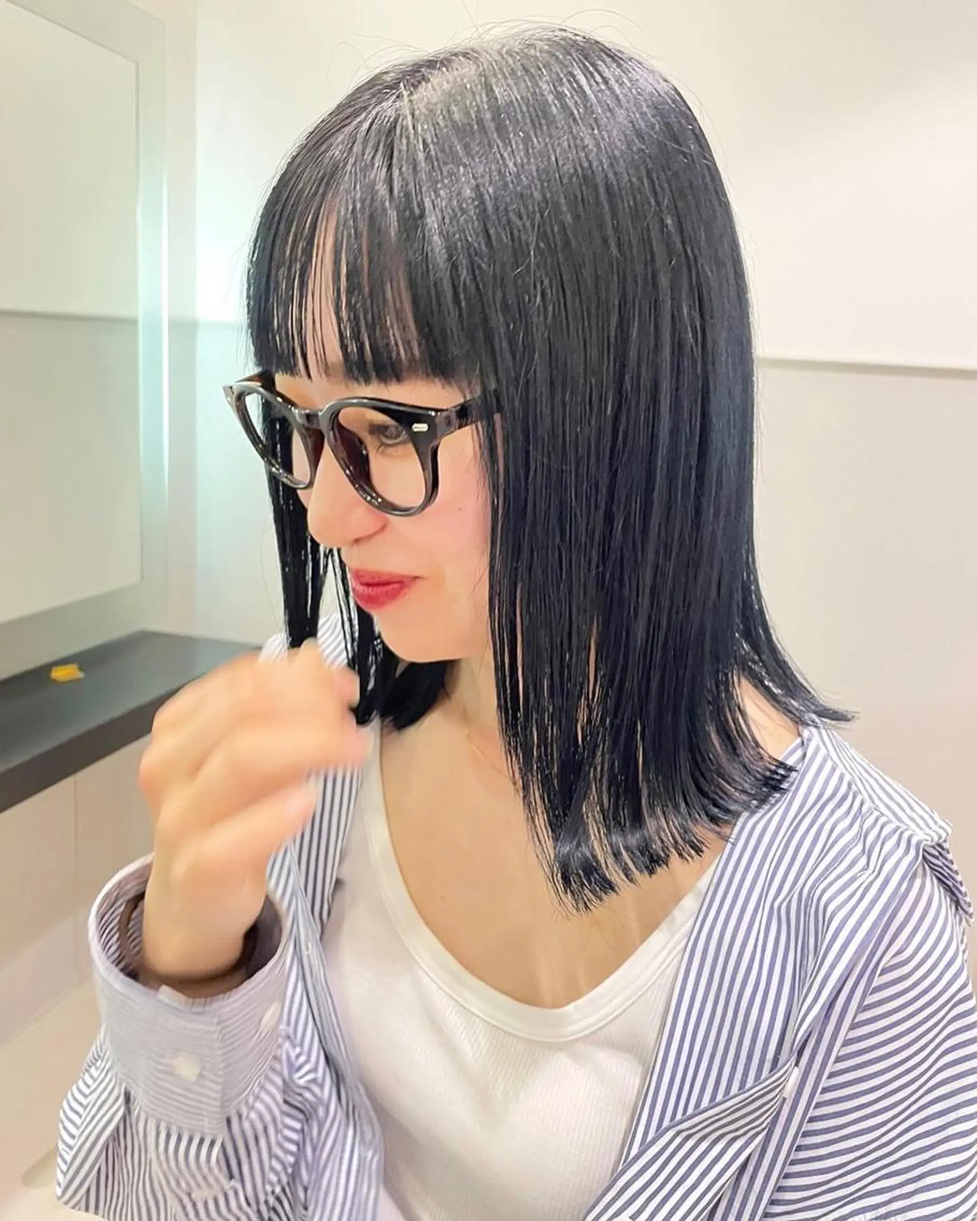 ロング カラー パーマ 上福大翔 【美髪縮毛矯正】のヘアスタイル