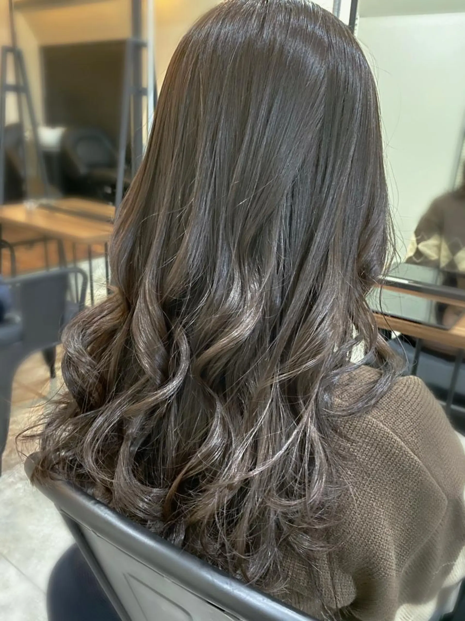 セミロング カラー 髪質改善ストレート髪 質改善カラー特化中崎のヘアスタイル