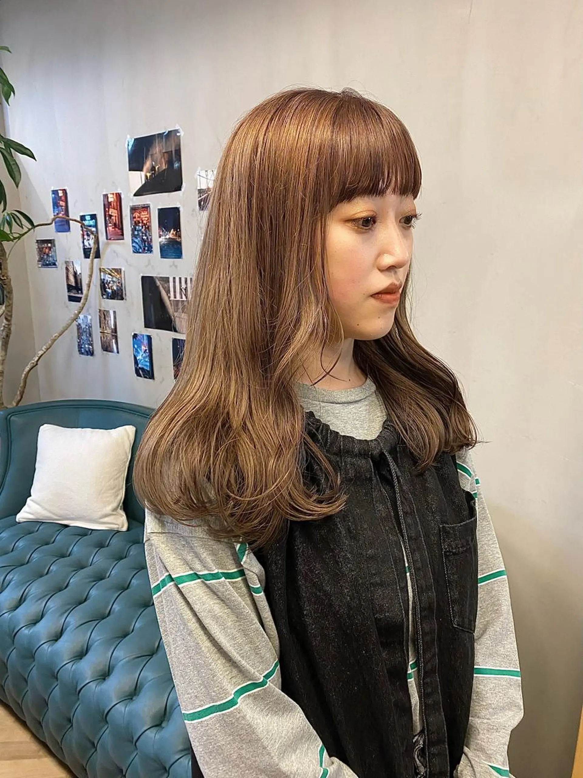 ロング カラー ベージュカラー ヘアカラー トリートメント ハル🌸柔色/ ブリーチなし/艶髪のヘアスタイル