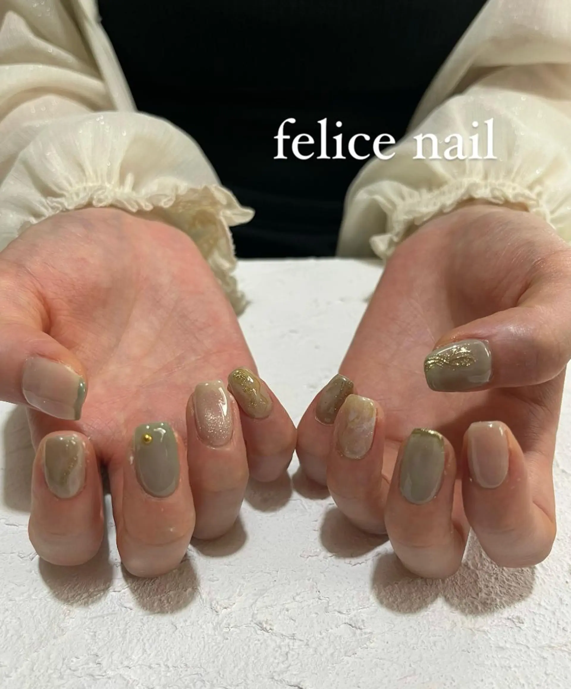 ネイル ジェルネイル ニュアンスネイル オフィスネイル パラジェル felice nailのネイルデザイン