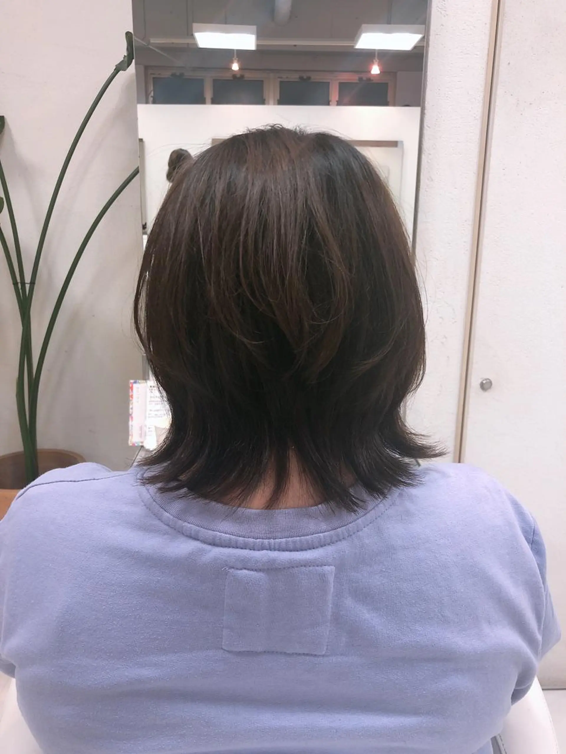 ミディアム ウルフカット カット 阿部 美咲のヘアスタイル