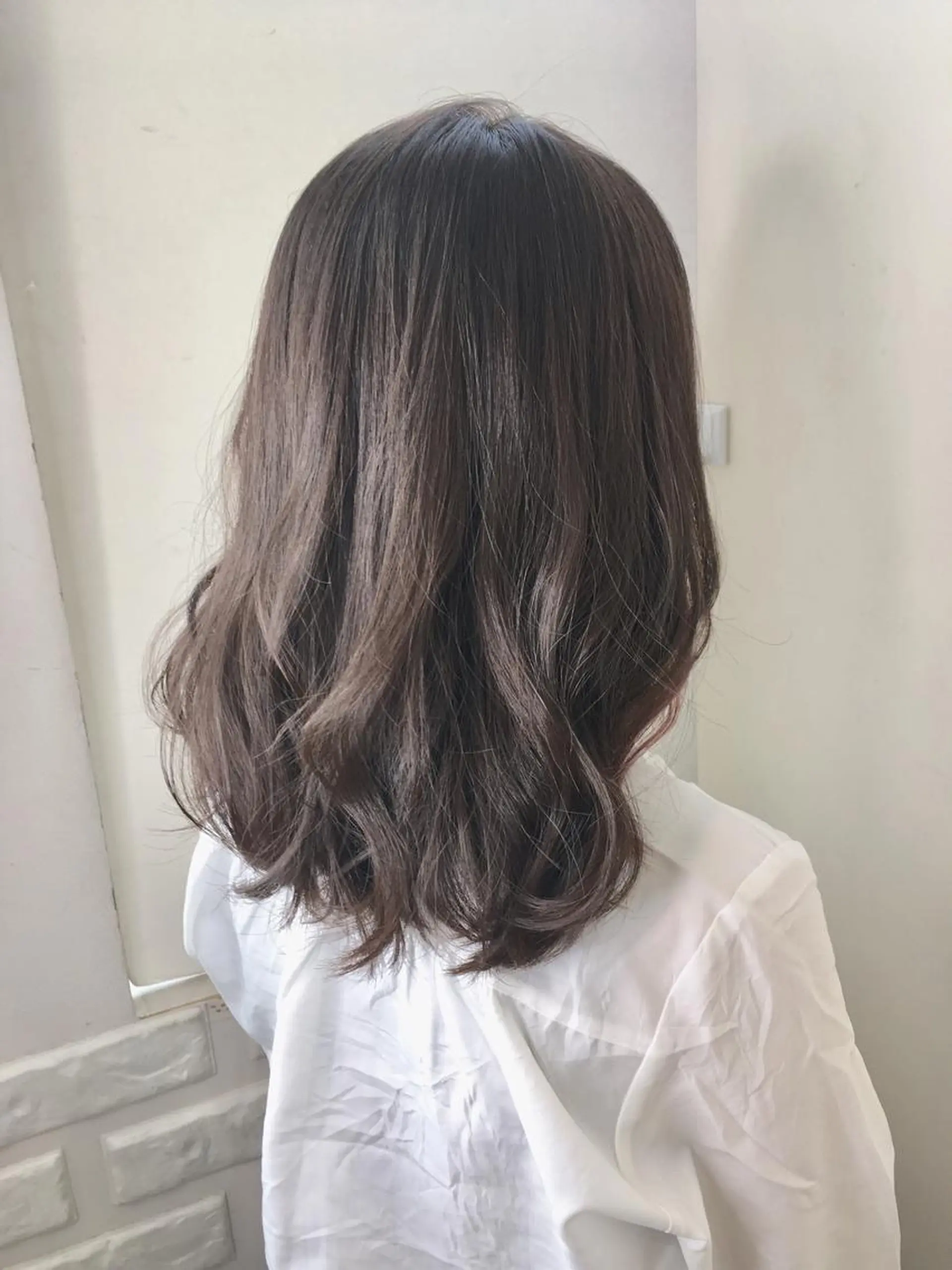 ミディアム カラー 透明感カラー ヘアカラー トリートメント 農添 杏のヘアスタイル