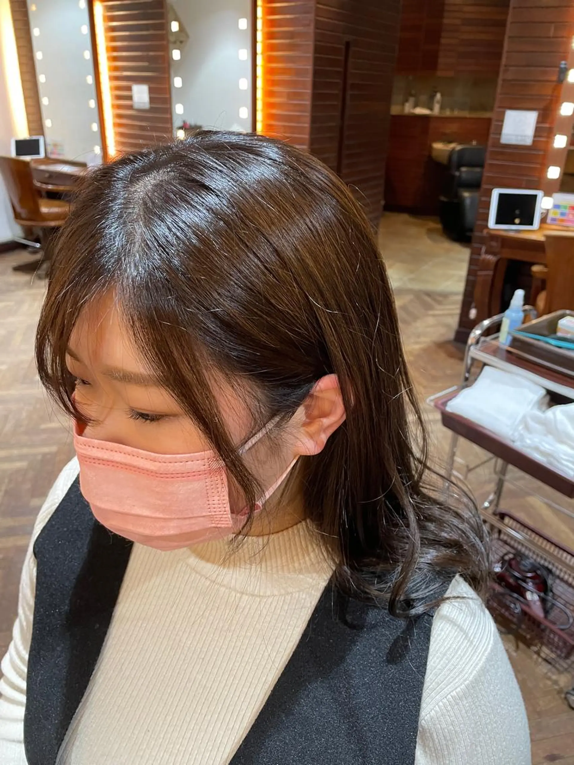 セミロング サイドバング stylist YUTOのヘアスタイル