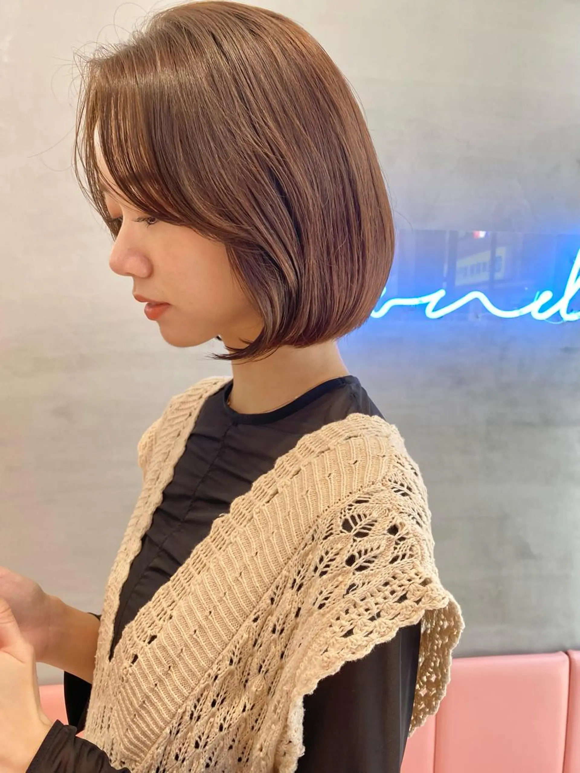 セミロング カラー カット ヘアカラー トリートメント 韓国ヘア/レイヤー/ 縮毛矯正🫧伊勢のヘアスタイル