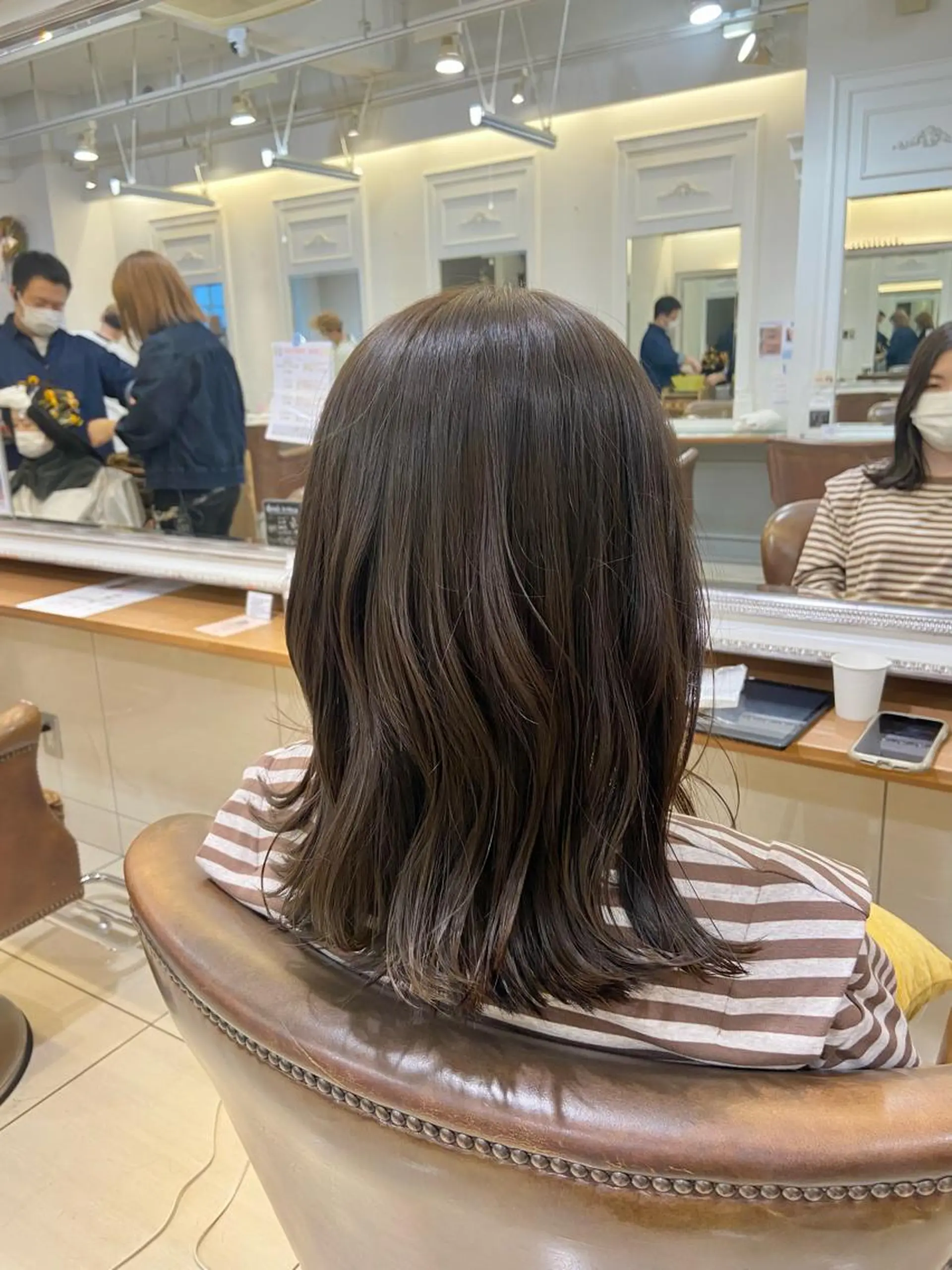 ミディアム カラー 透明感カラー カット ヘアカラー トリートメント 🫧 nanaco🫧のヘアスタイル