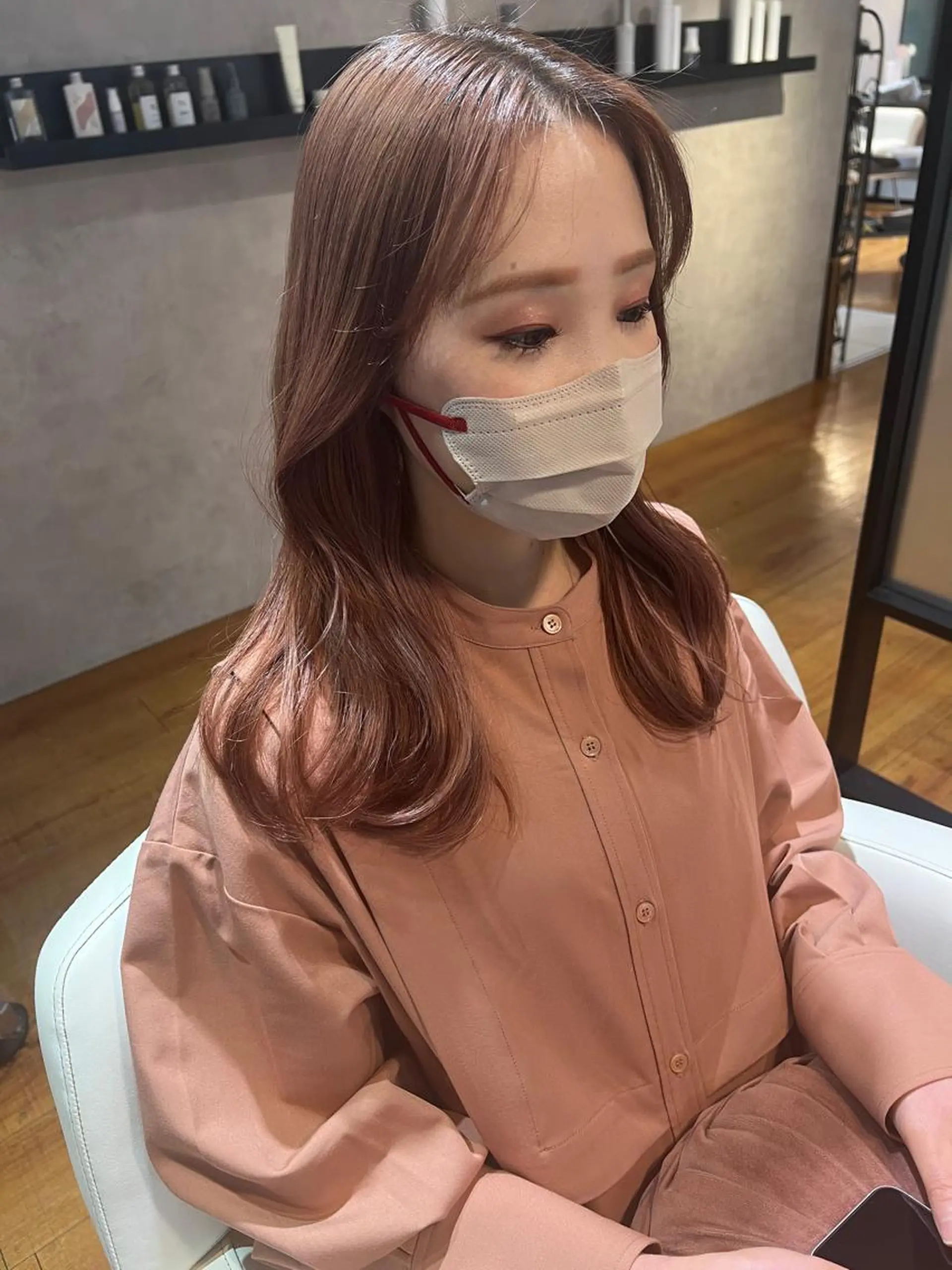 ミディアム くびれヘア 菅原リキヤ くびれレイヤーヘアのヘアスタイル