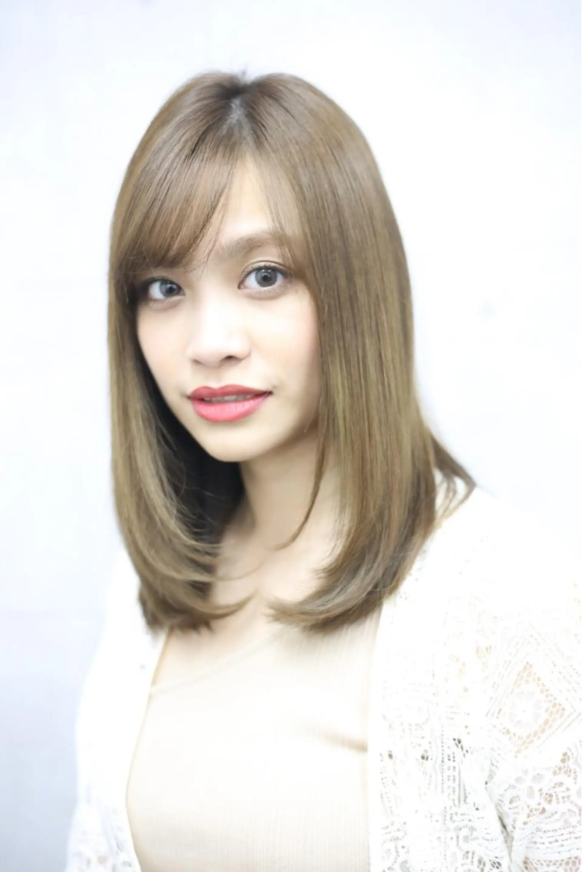 ミディアム ショートボブ ボブ 髪質改善 韓国風ヘア シースルーバング カット ヘアカラー ヘアセット BACANCES〜バカンス〜所属・👑👑👑👑工藤 敬👑👑👑👑のヘアスタイル