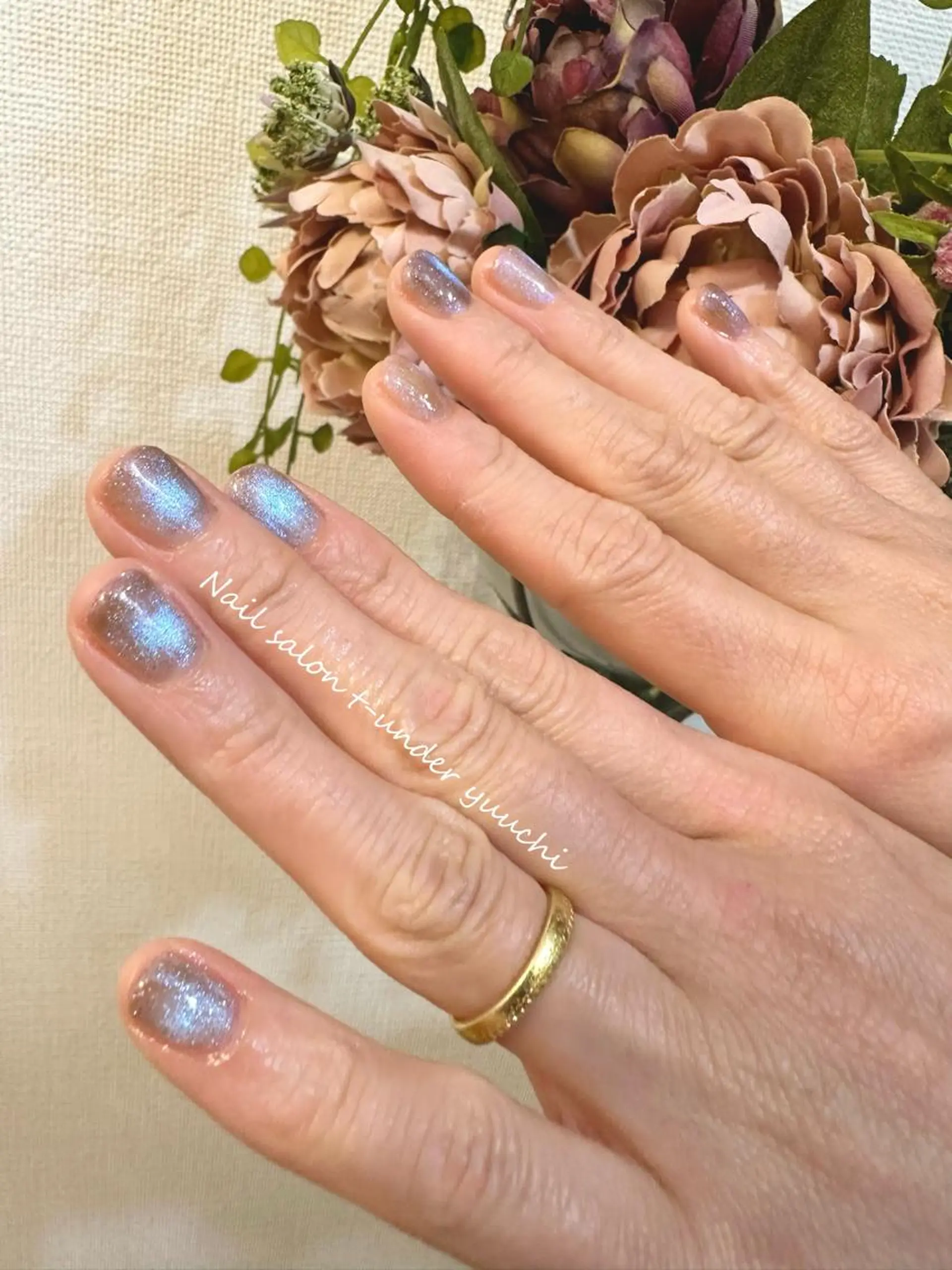 ネイル ブルー マグネットネイル Nailsalon yuuchiのネイルデザイン