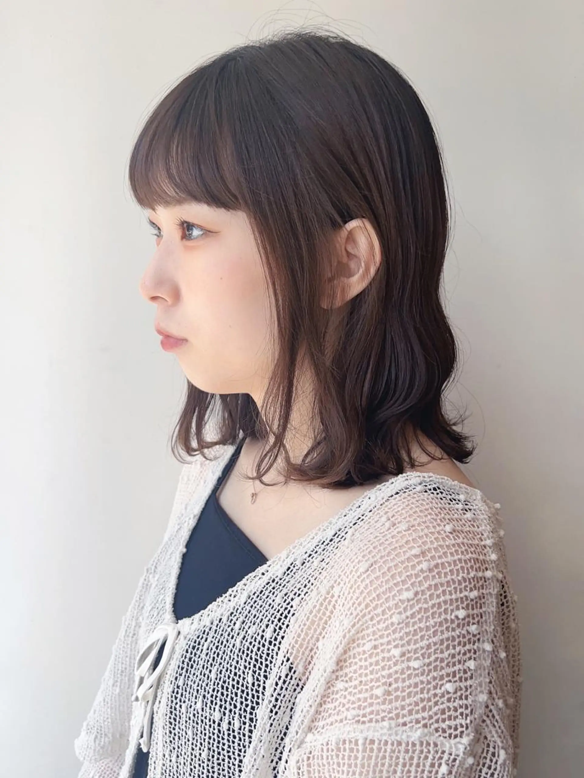 ミディアム morio from london所属・松岡彩華 ボブ /グレージュのヘアスタイル