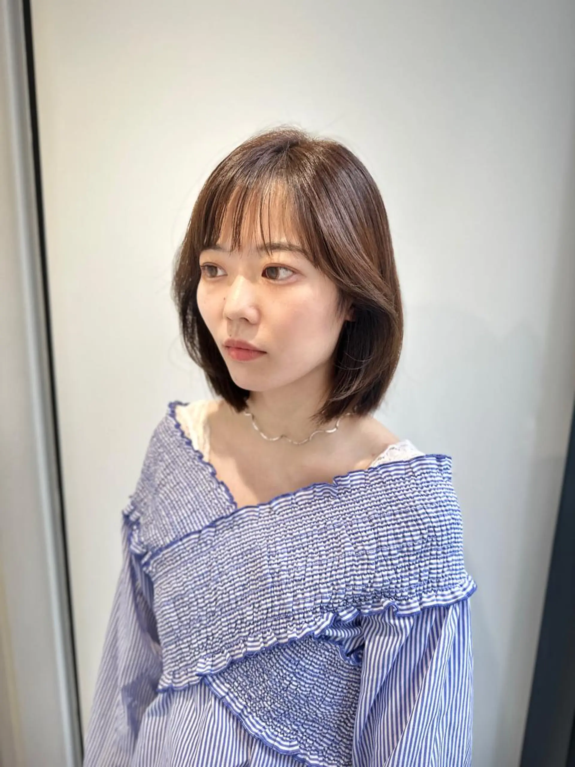 ミディアム ボブレイヤー ボブ レイヤーカット ブリーチなしダブル/ レイヤーカット 小棹のヘアスタイル