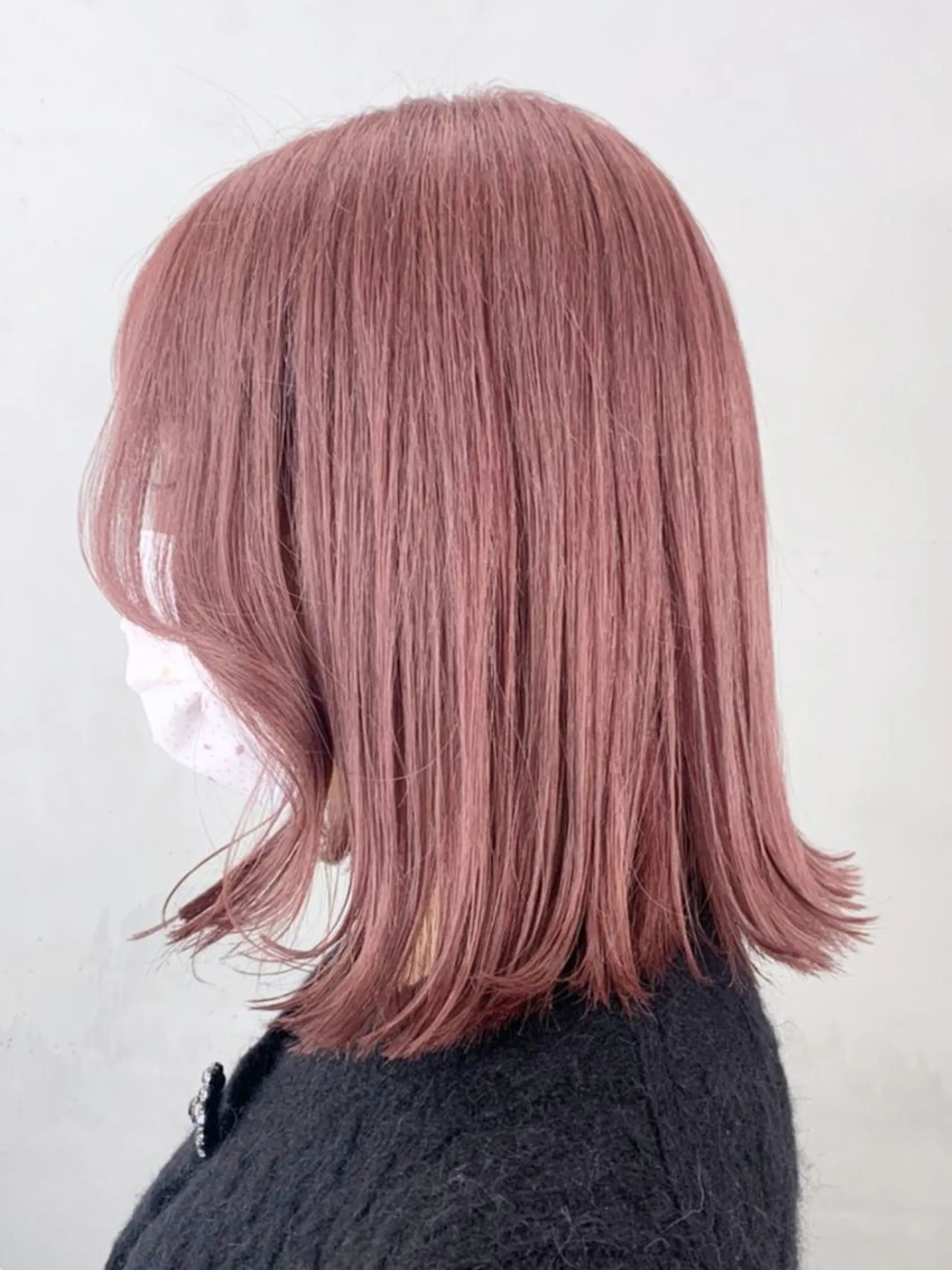 ミディアム ボブ カット ヘアカラー トリートメント ITbyALBUM 中野店のヘアスタイル