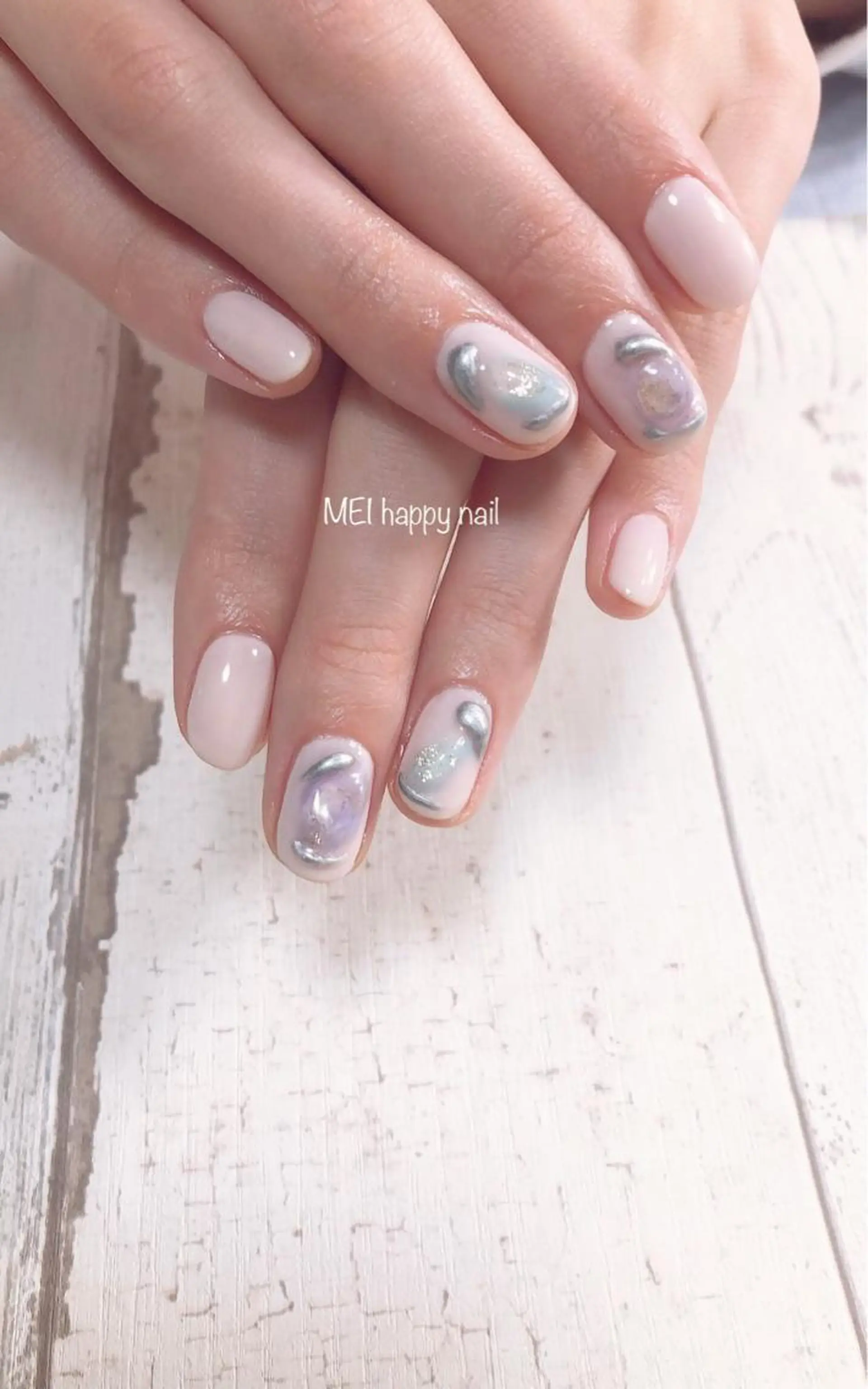 ネイル 北浦和 自爪育成ケアのネイルデザイン