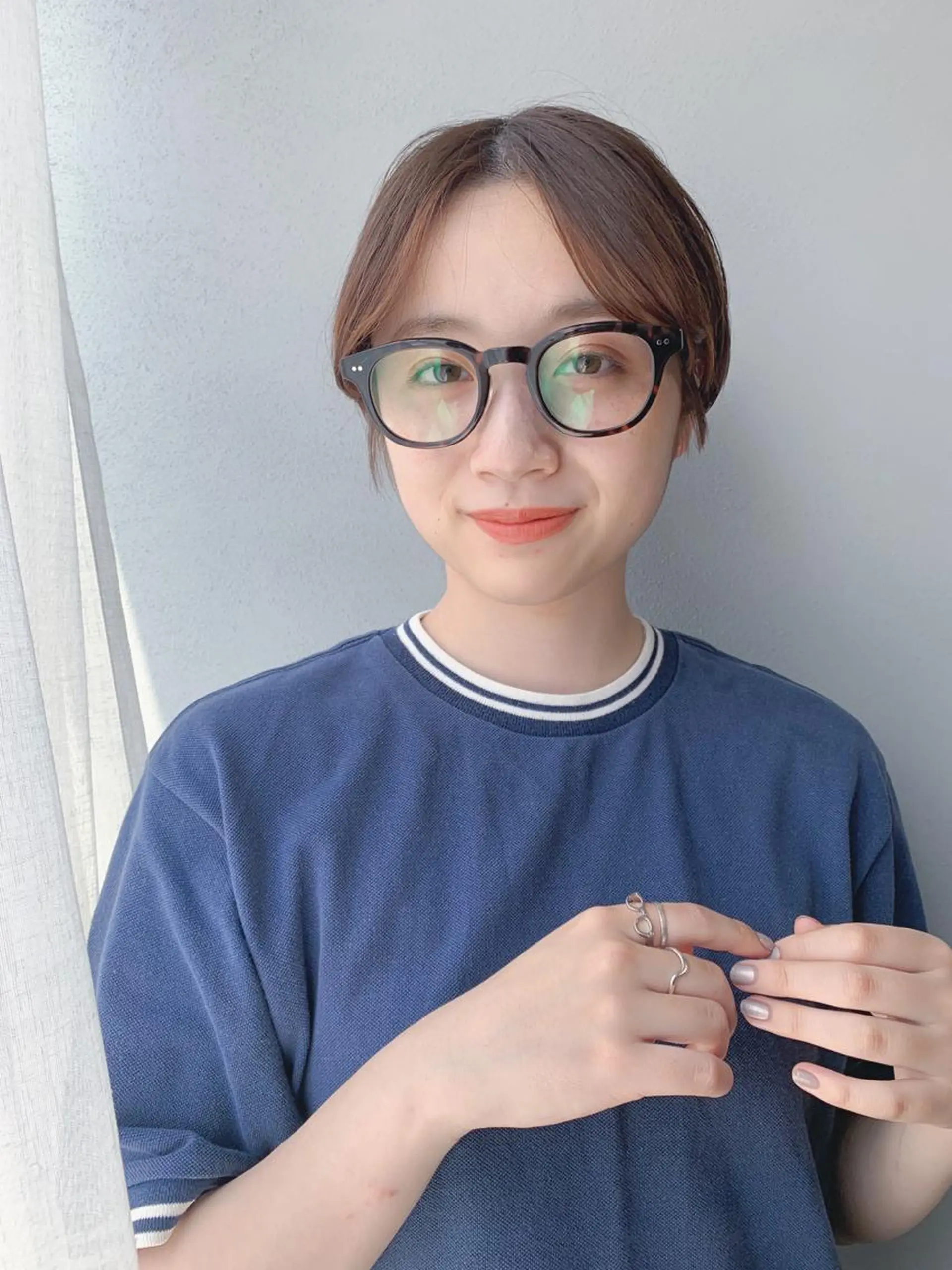 ショート カラー ボブパーマコテ巻き風 パーマNo1深江秀平のヘアスタイル