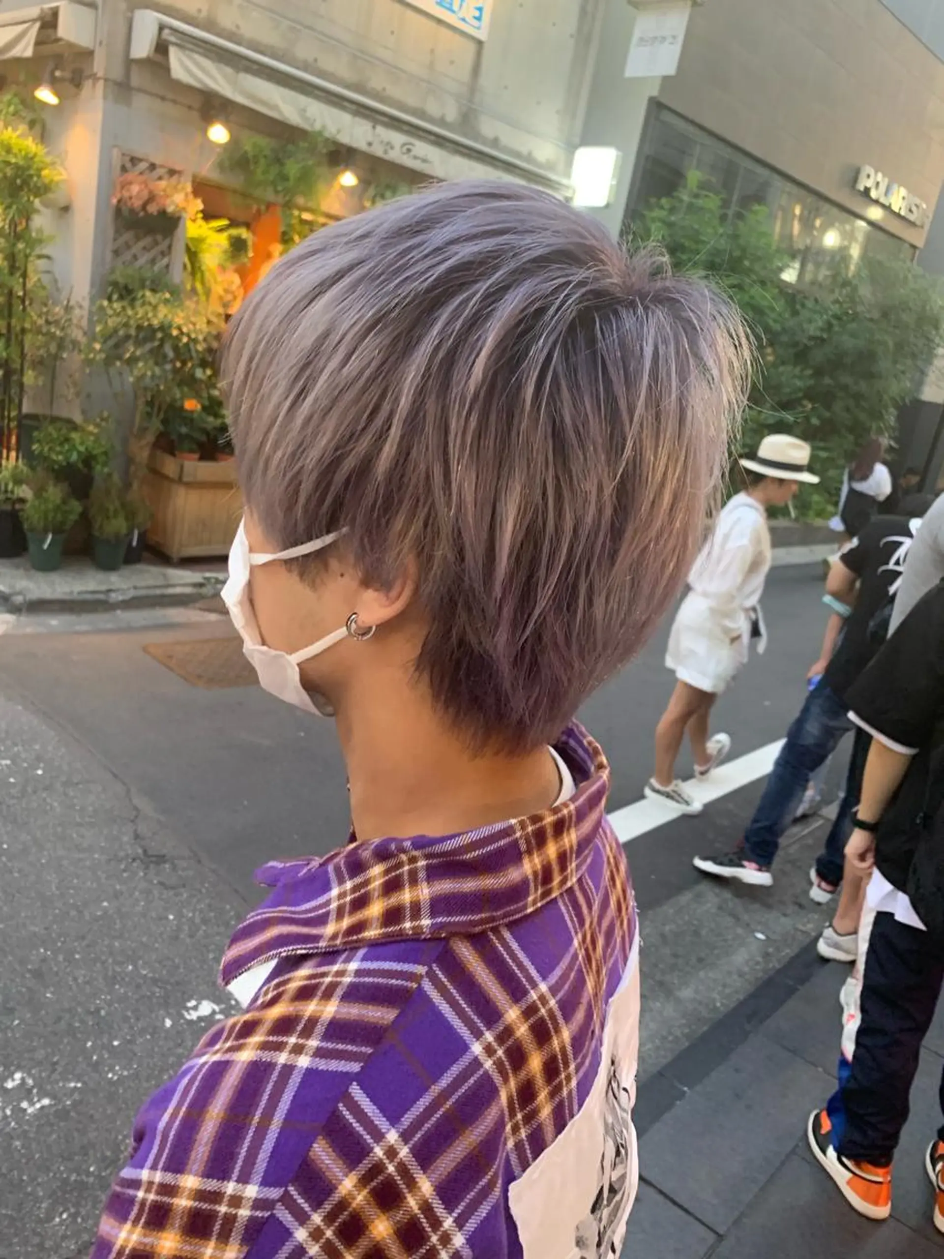 ショート カラー メンズ ピンクベージュ/新潟 万代/高橋桃葉🍑のヘアスタイル