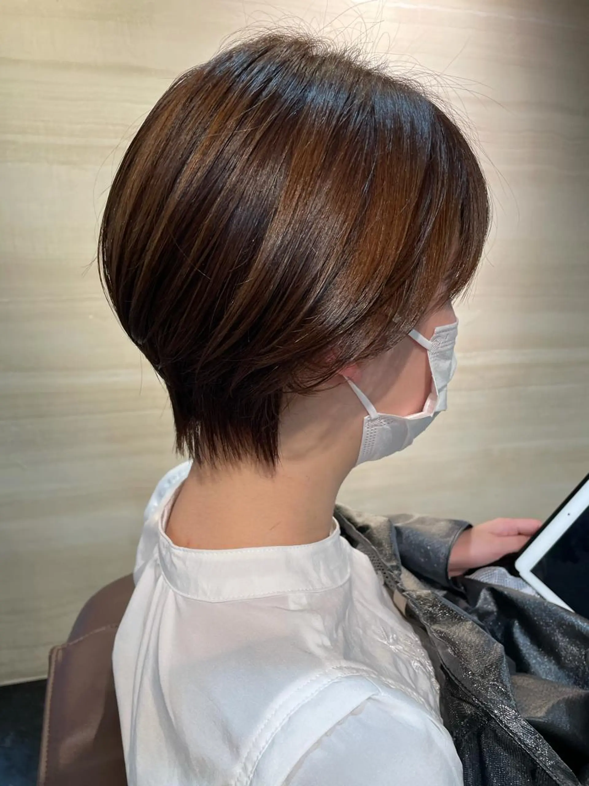 ショート カット 縮毛矯正 トリートメント マネージャー 山城洸希のヘアスタイル