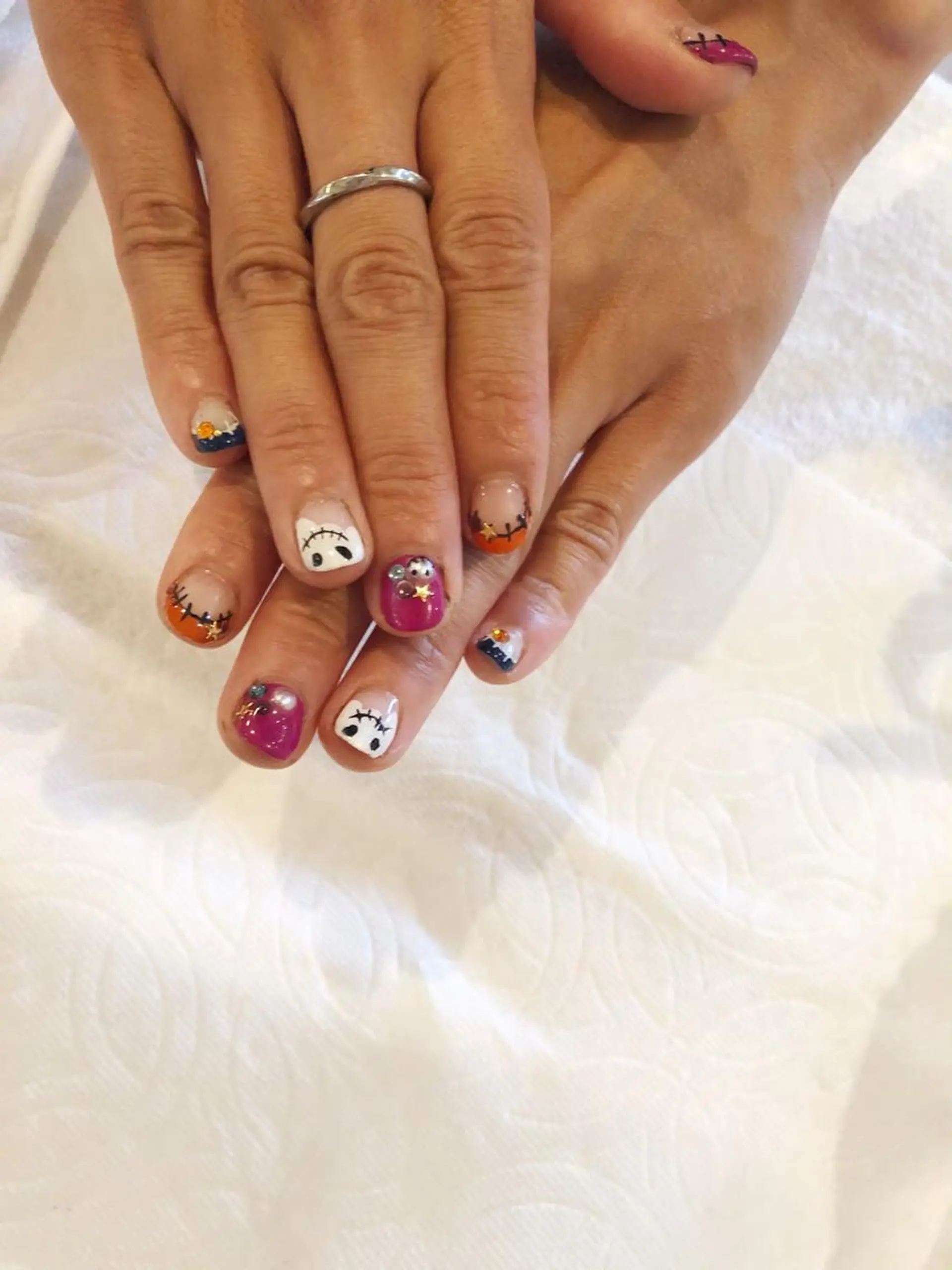 ネイル ハロウィン ハンドネイル 茨木love♡nail所属・love ♡nailのネイルデザイン