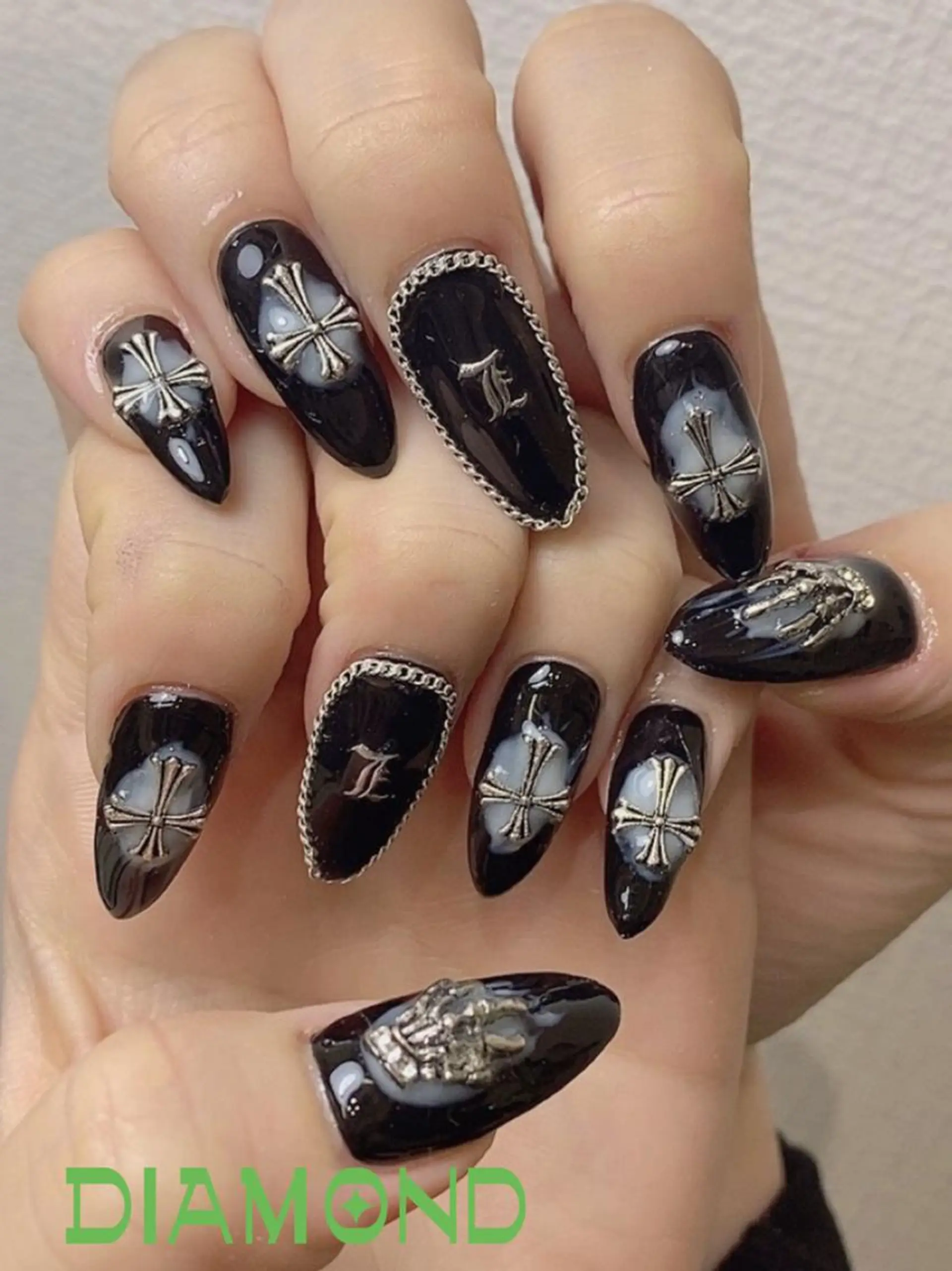 ネイル ゴージャス 持ち込み スカルプネイル ハンドネイル Diamond ✨のネイルデザイン