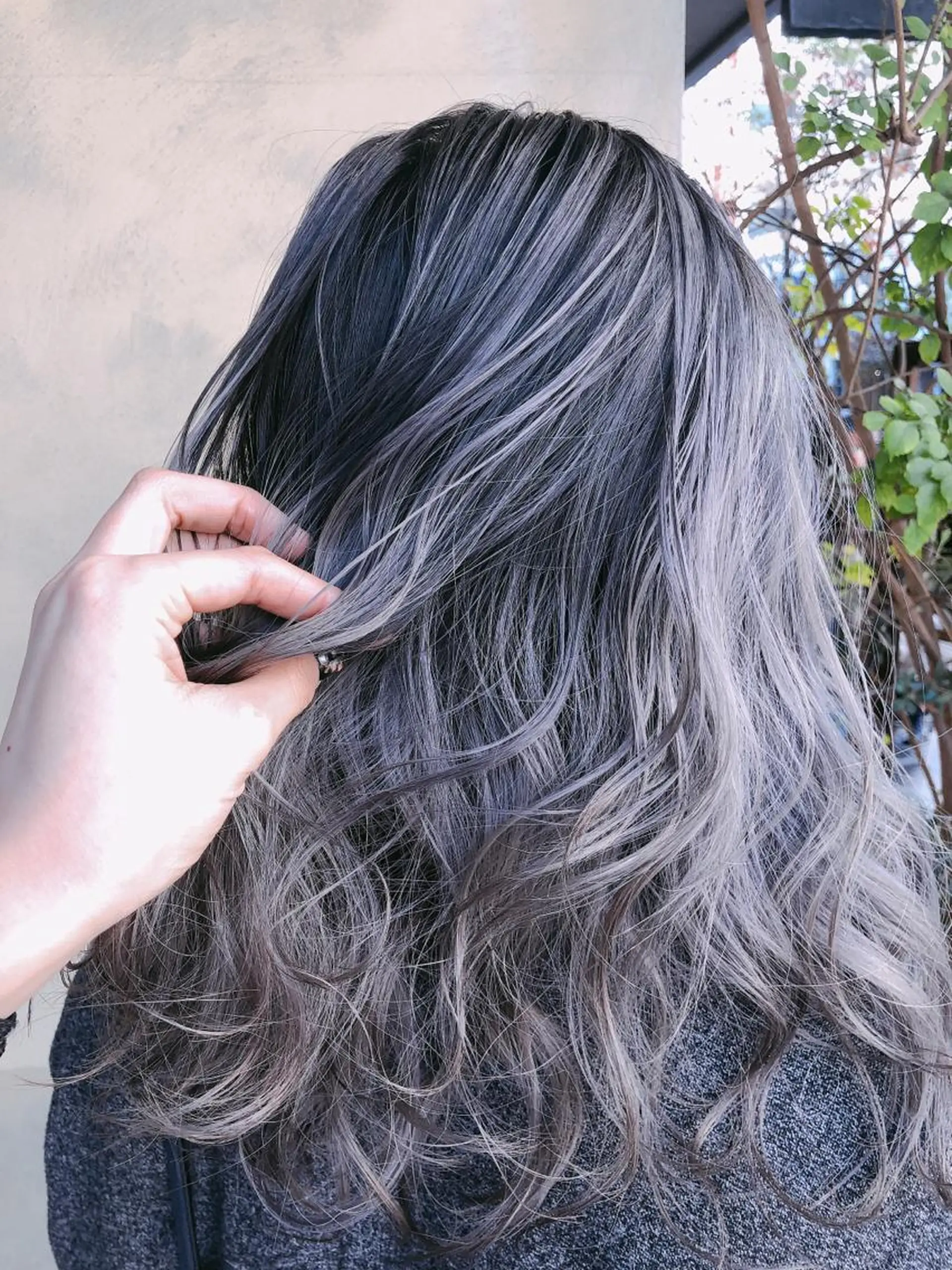 ミディアム カラー バレイヤージュ レイヤーカット ヘアカラー トリートメント 🧸プルエクステ❤︎ ネイルKAO🧸のヘアスタイル