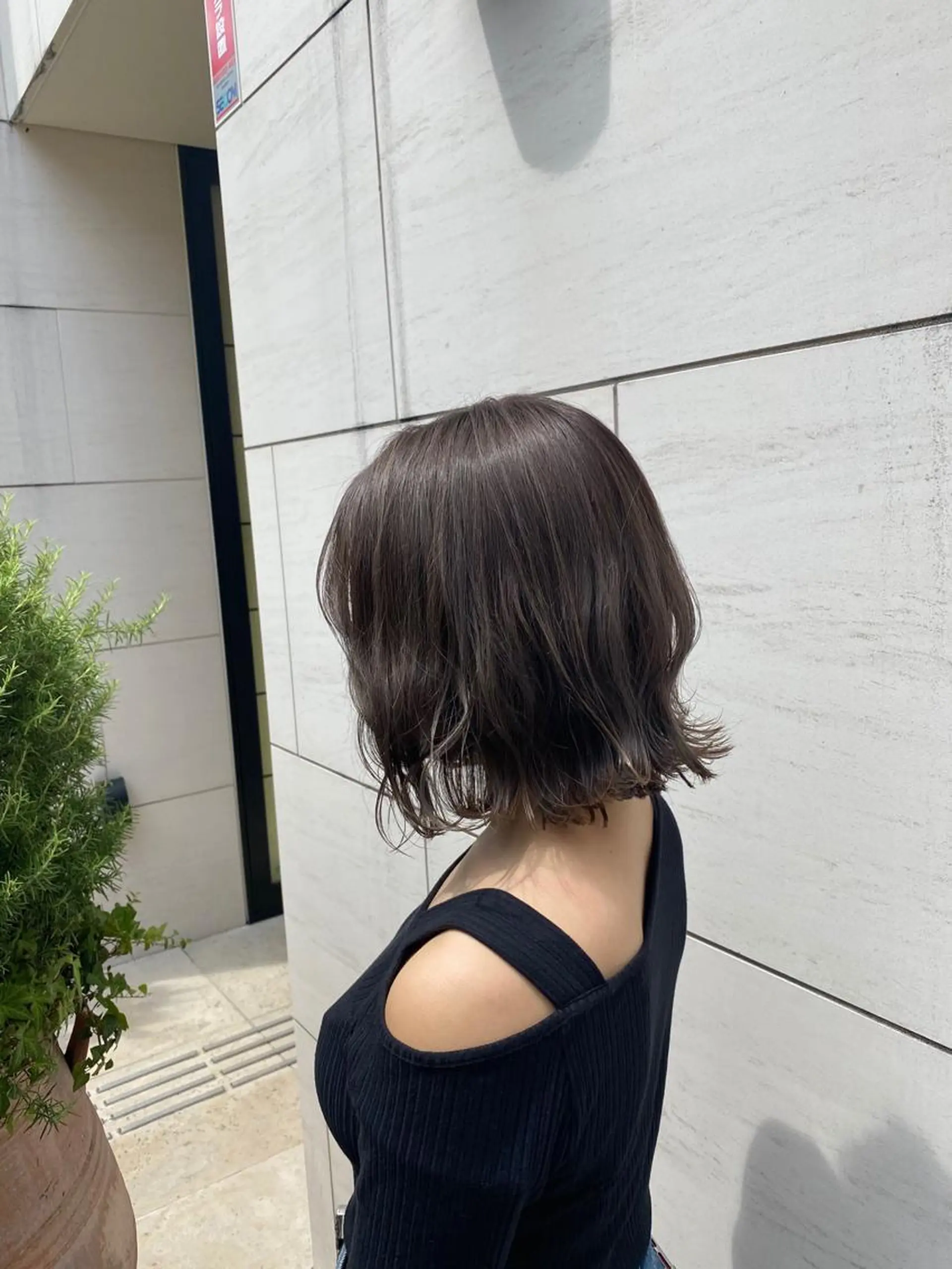 ミディアム カット ヘアカラー トリートメント 丸山 史香のヘアスタイル