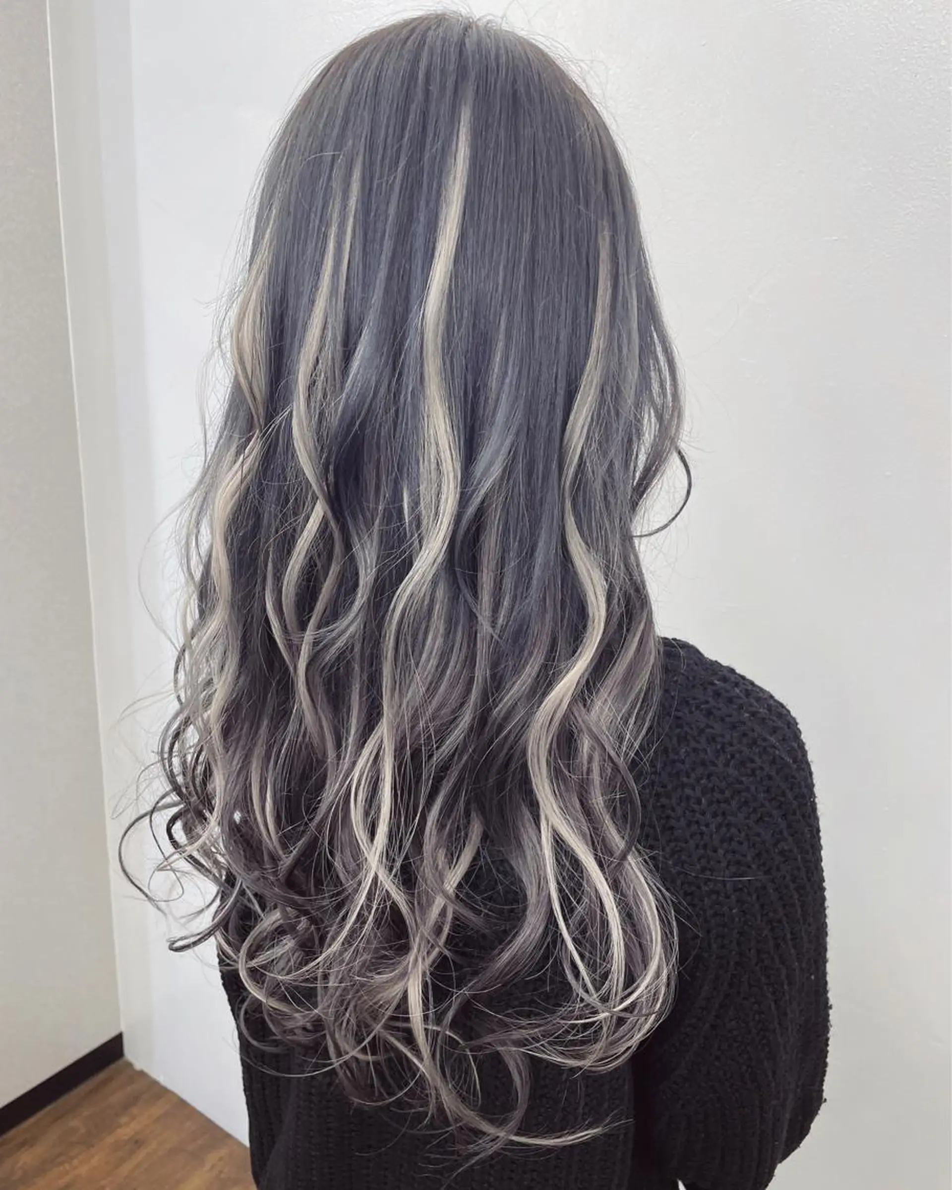 ロング カラー シールエクステ バレイヤージュ エクステ レイヤーカット ヘアカラー トリートメント エクステ シシド ユウスケ Aceのヘアスタイル