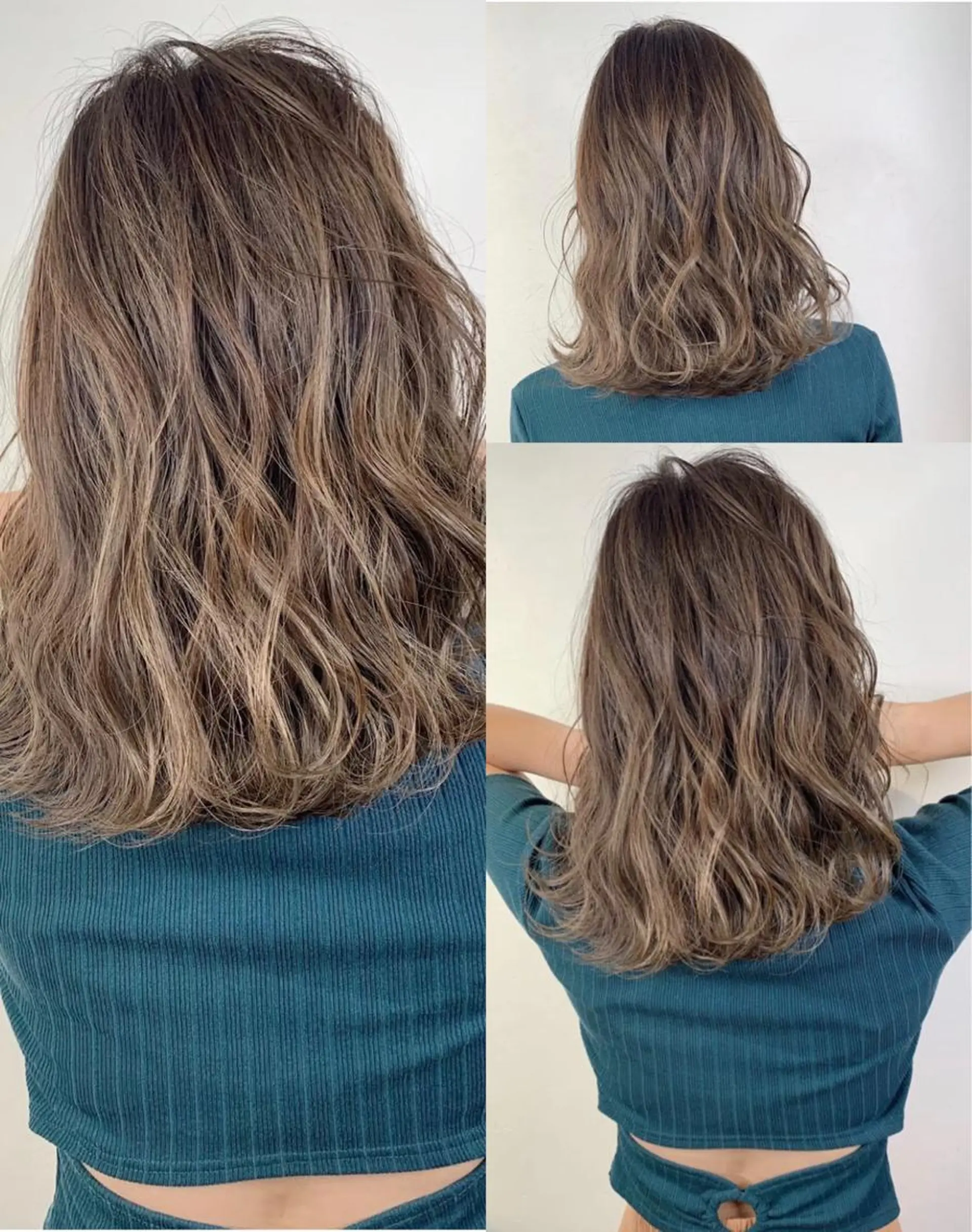 セミロング カラー _WHITE 高槻のヘアスタイル